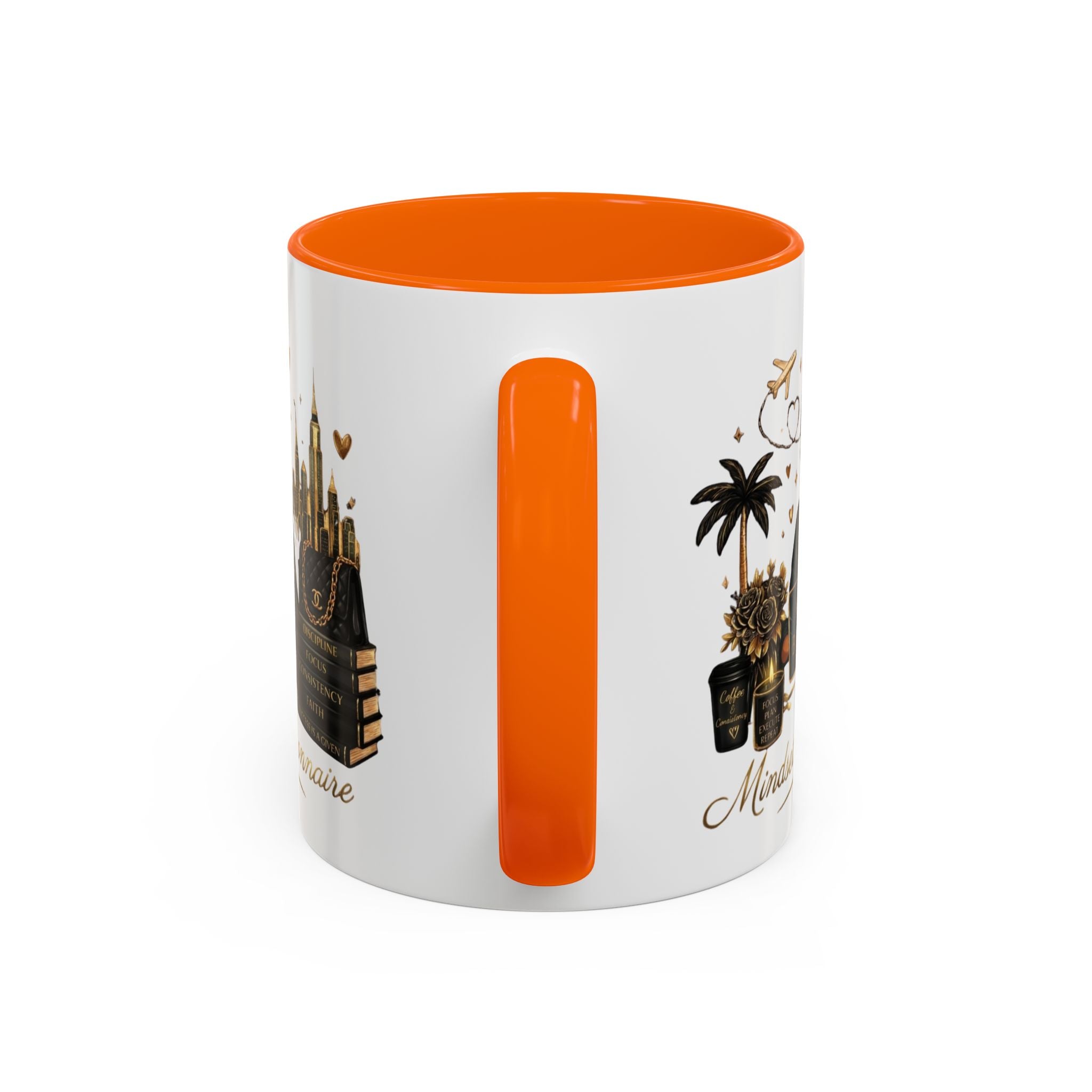 Mindset: Billionaire Accent Coffee Mug — Inspirational Black Woman Design (11/15 oz)