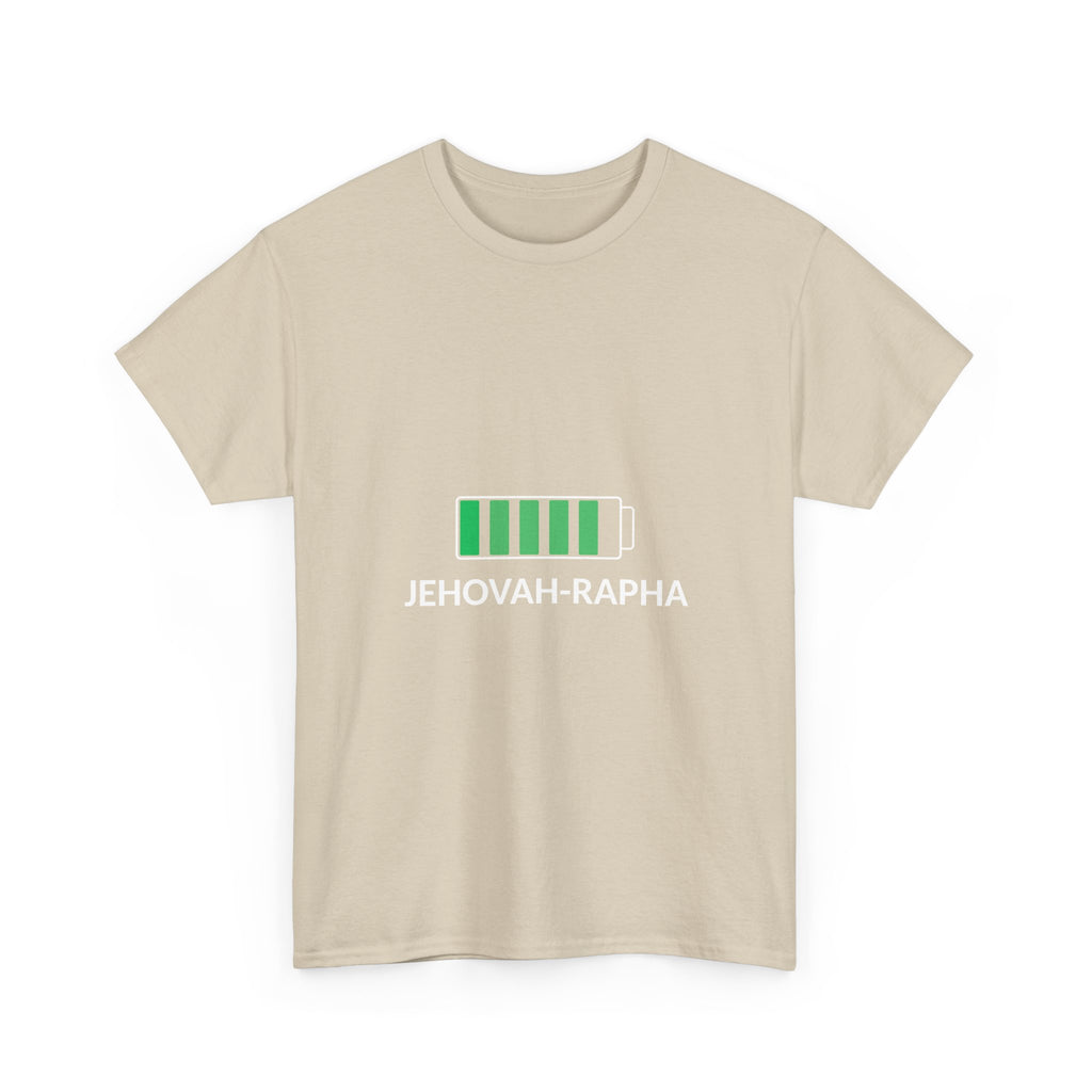 Battery Charge 'Jehovah-Rapha' T-Shirt — Christian Faith Tee
