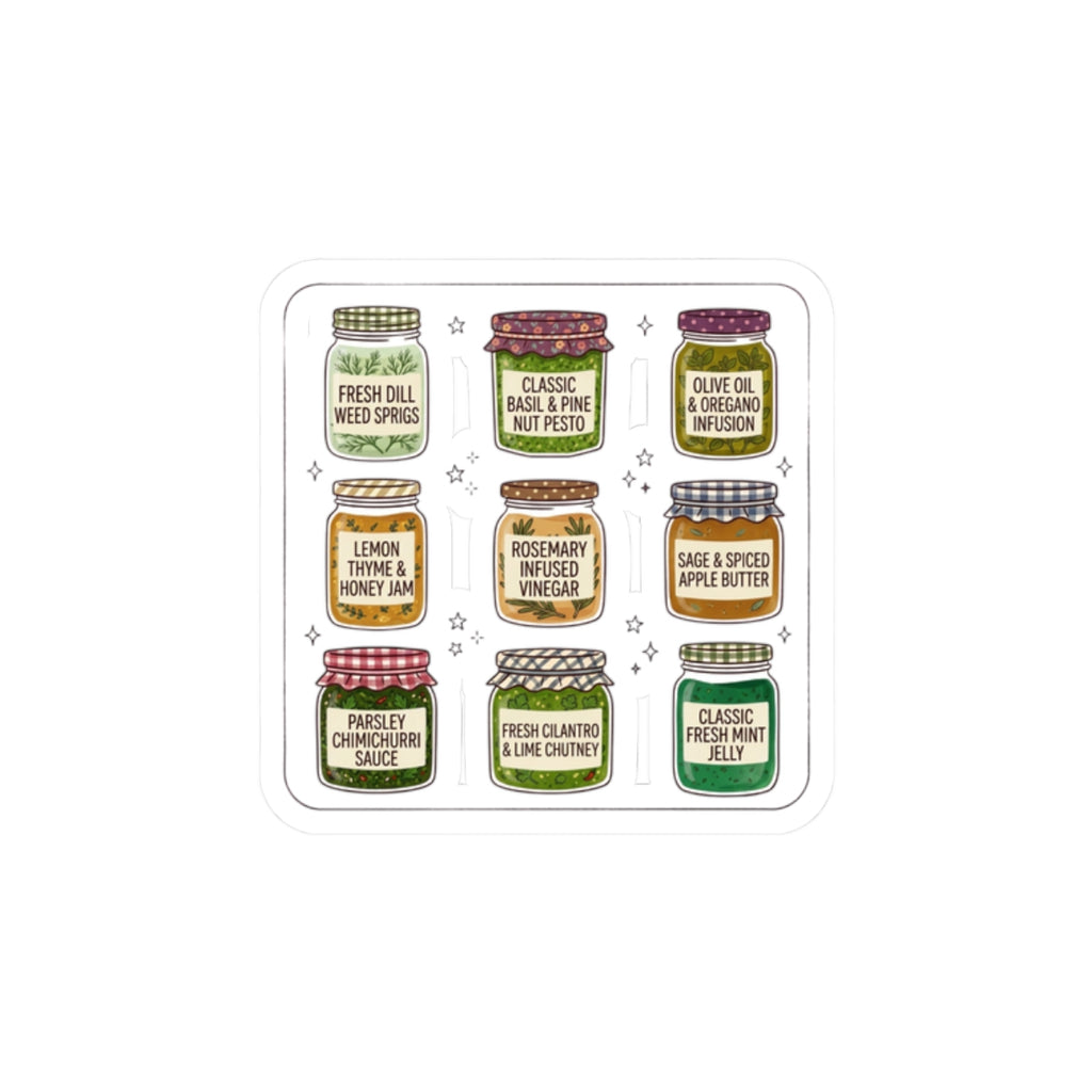 Vintage Jam Jar Stickers, Retro Food Graphics | Kiss-Cut Stickers
