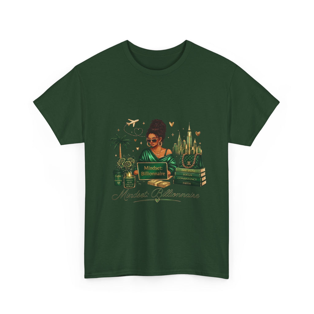 T-Shirt — Mindset Billionaire Graphic Tee (Empowerment, Travel & Success Design)