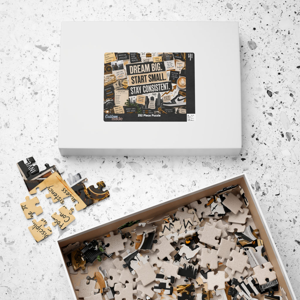 Inspirational 'Dream Big. Start Small. Stay Consistent.' Puzzle — Motivational 520/1014-Piece Jigsaw