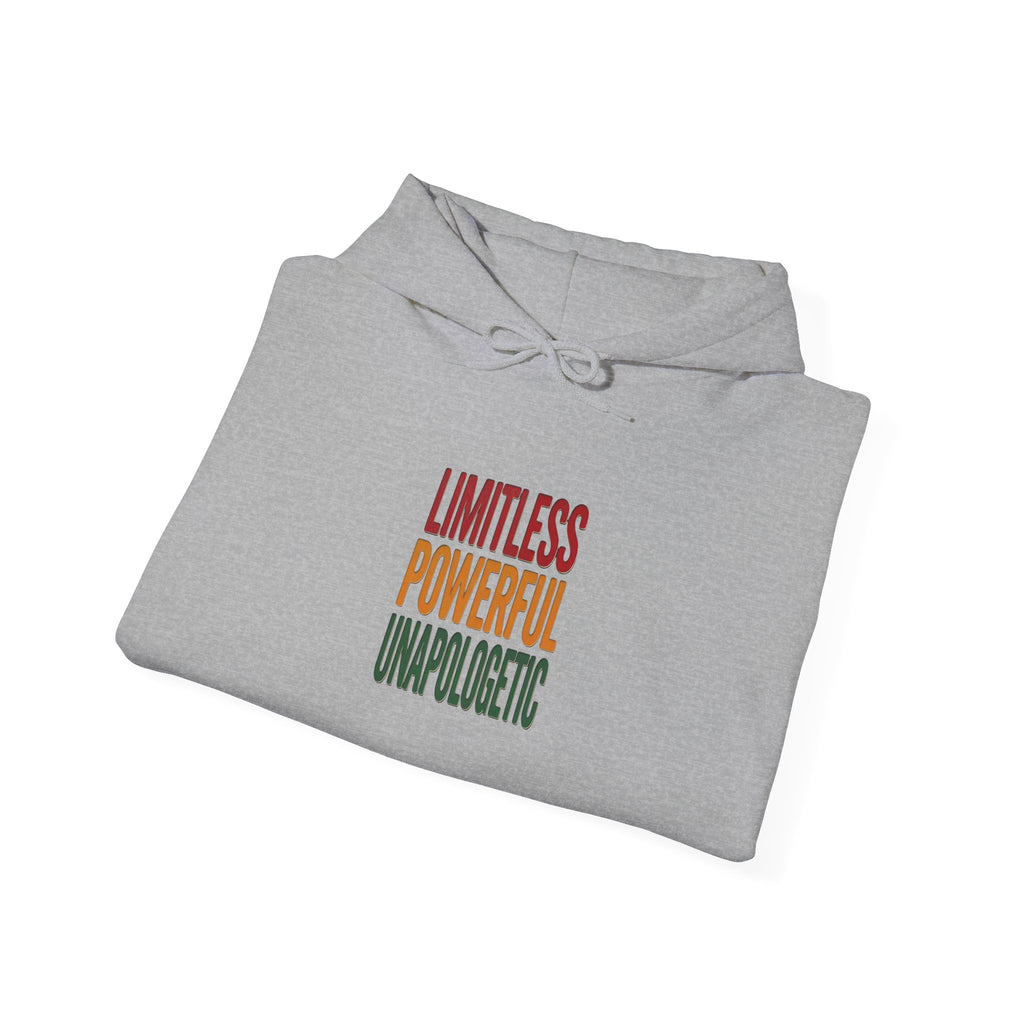 Limitless Powerful Unapologetic Hoodie | Juneteenth, Pan-African Colors
