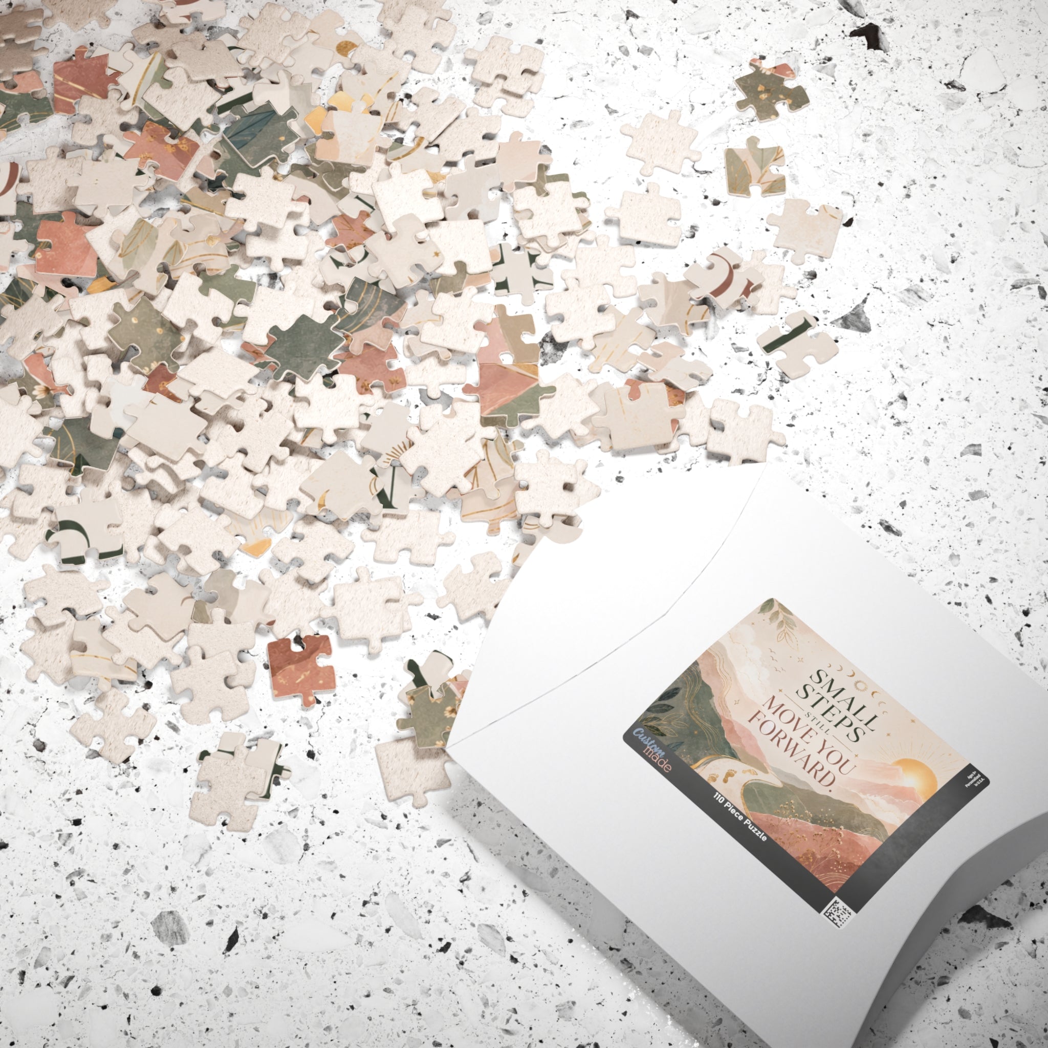 Motivational Puzzle — "Small Steps Still Moves You Forward" Inspirational Jigsaw (110–1014 pcs)