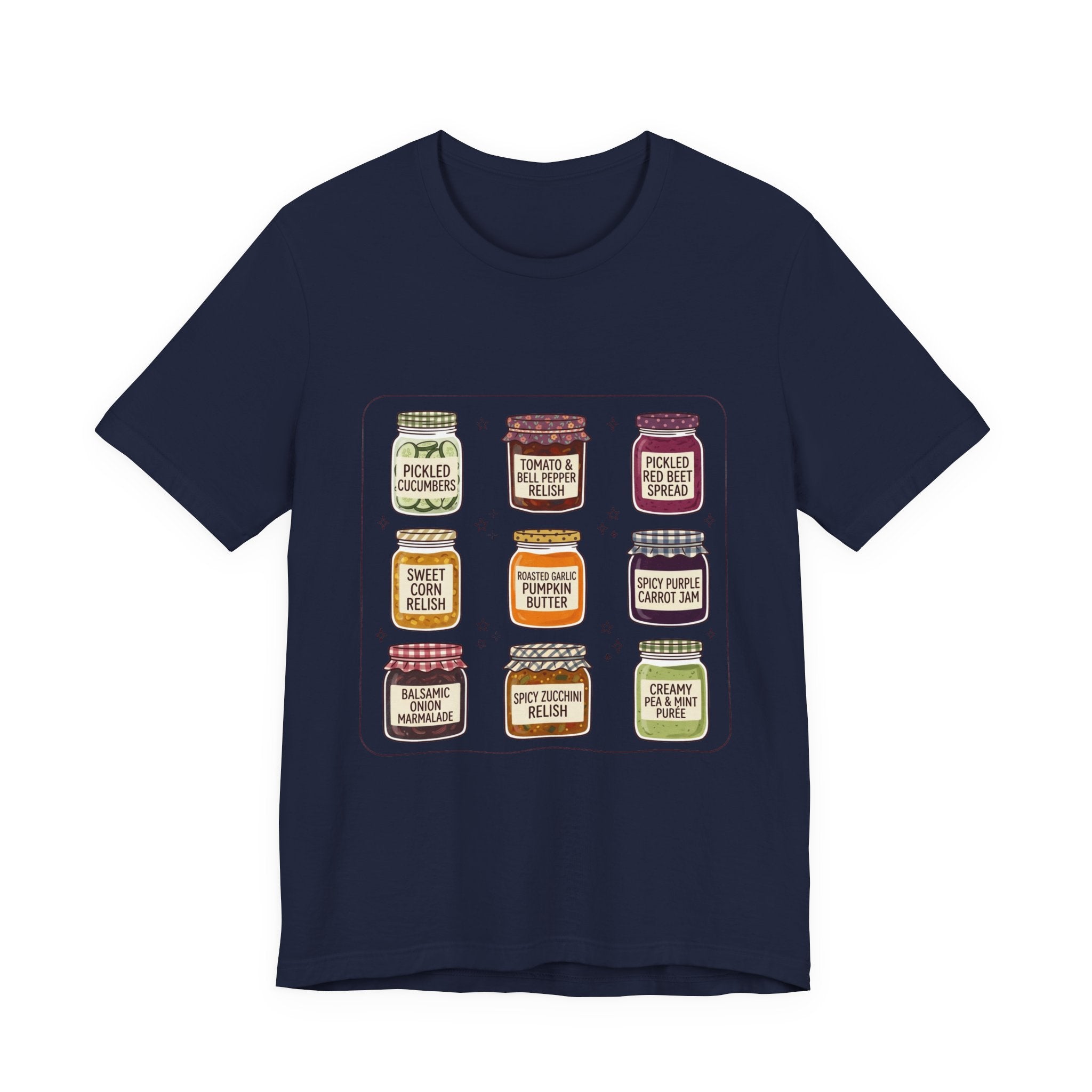 Retro Pantry Jar Illustration T-Shirt | Vintage Food Graphics, Diner Style