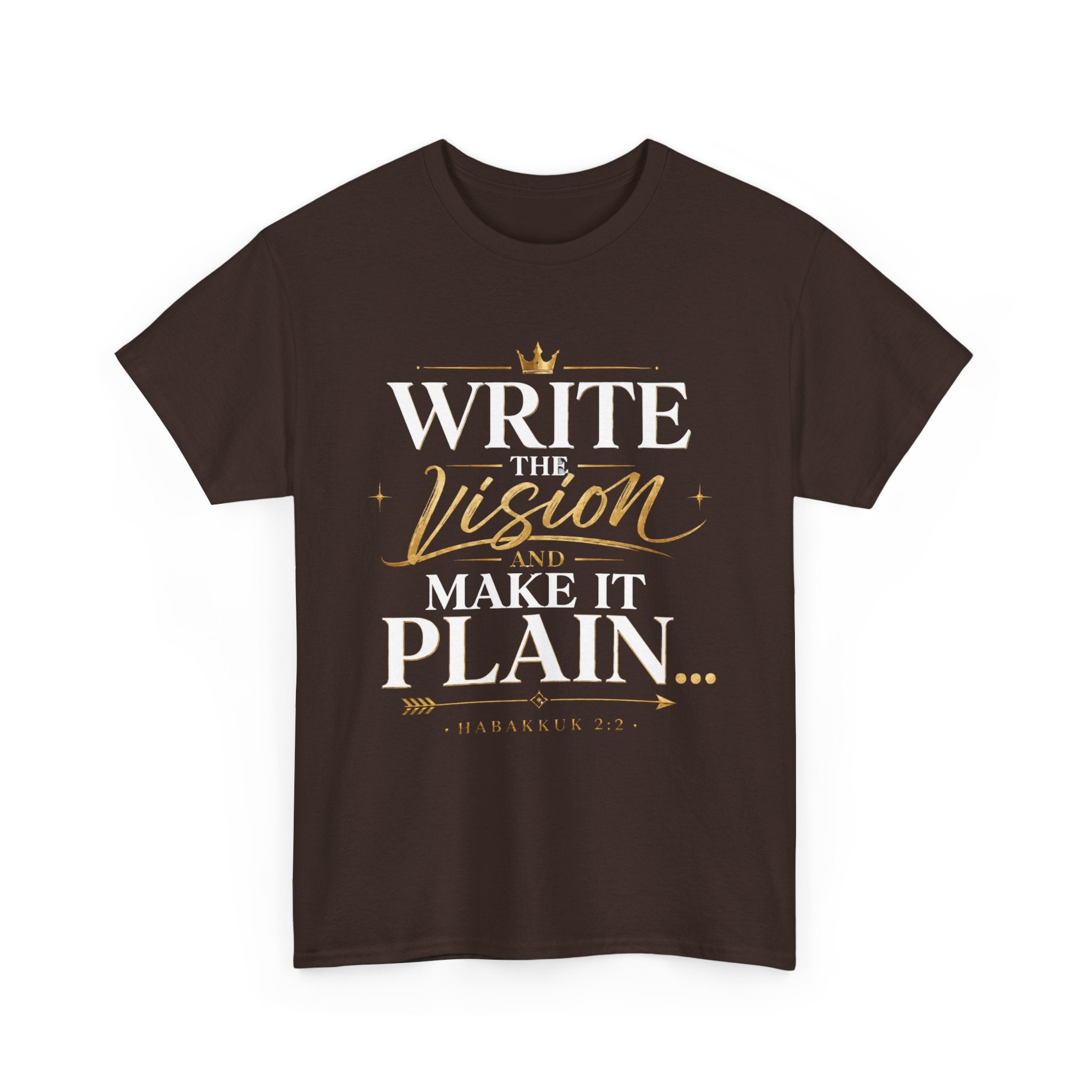 Write The Vision Plain T-Shirt — Hustle, Hardwork & Entrepreneur Gift