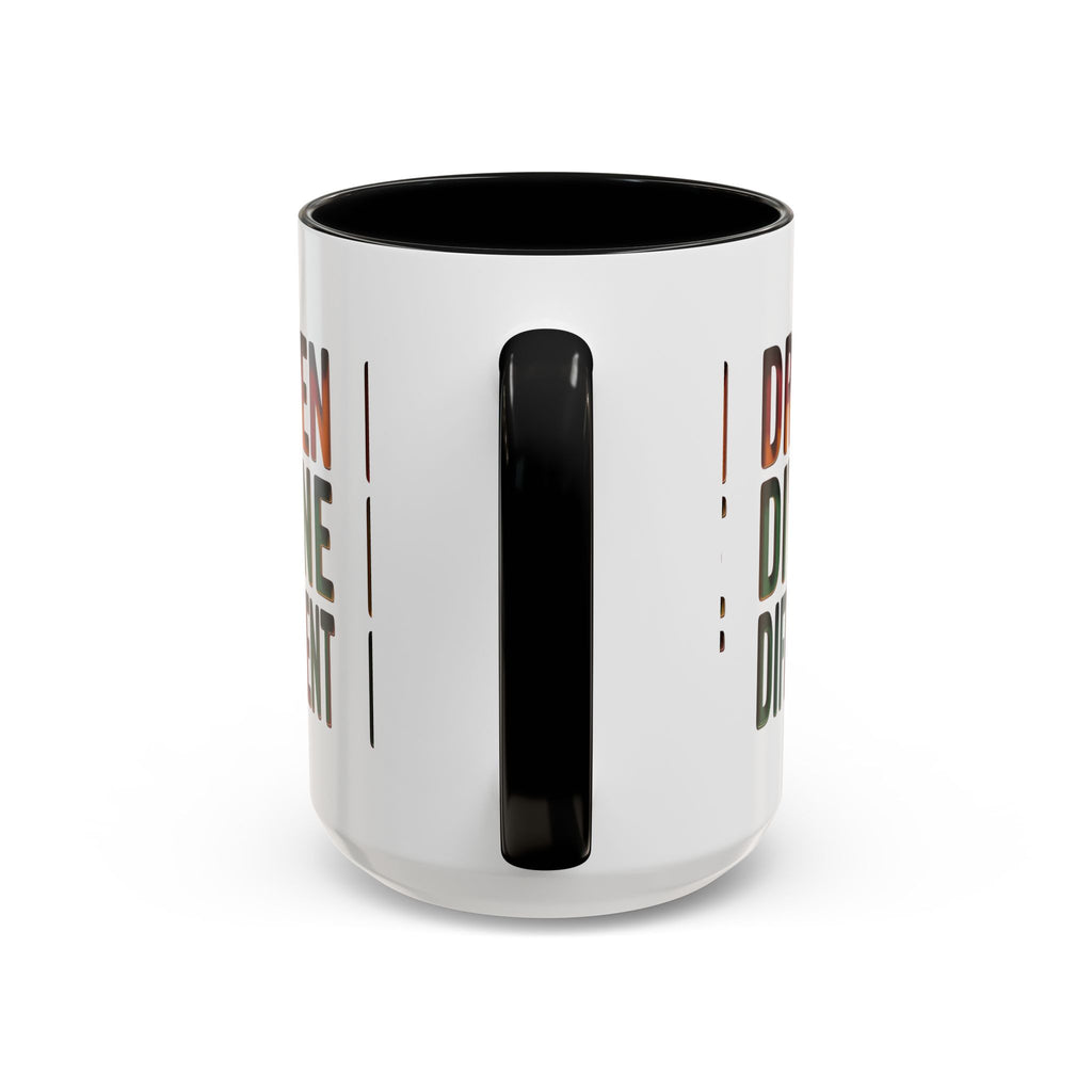 Driven Divine Different Accent Coffee Mug – Inspirational Rasta Color Typography (11/15oz)