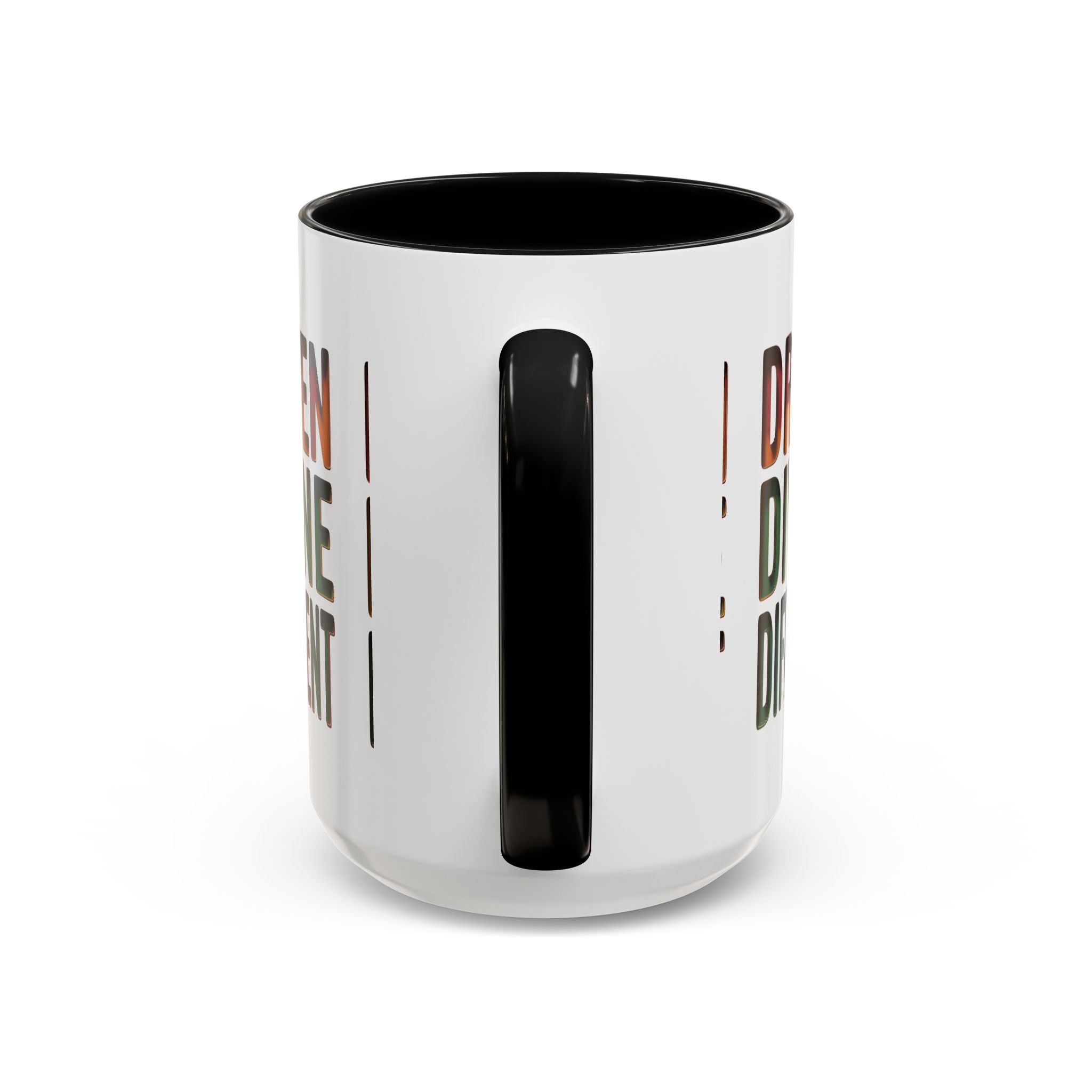 Driven Divine Different Accent Coffee Mug – Inspirational Rasta Color Typography (11/15oz)
