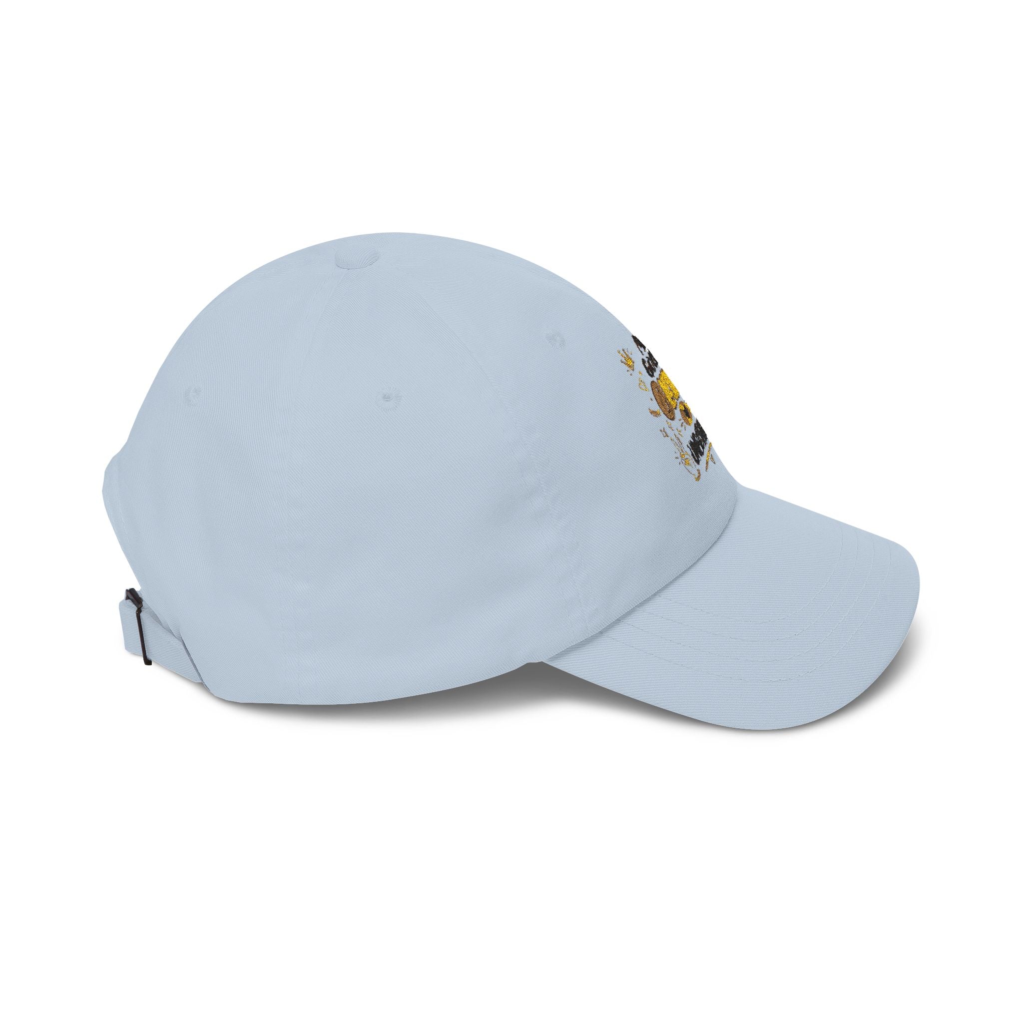 Dad Cap - "Blessed & Unbothered" Embroidered White Baseball Hat