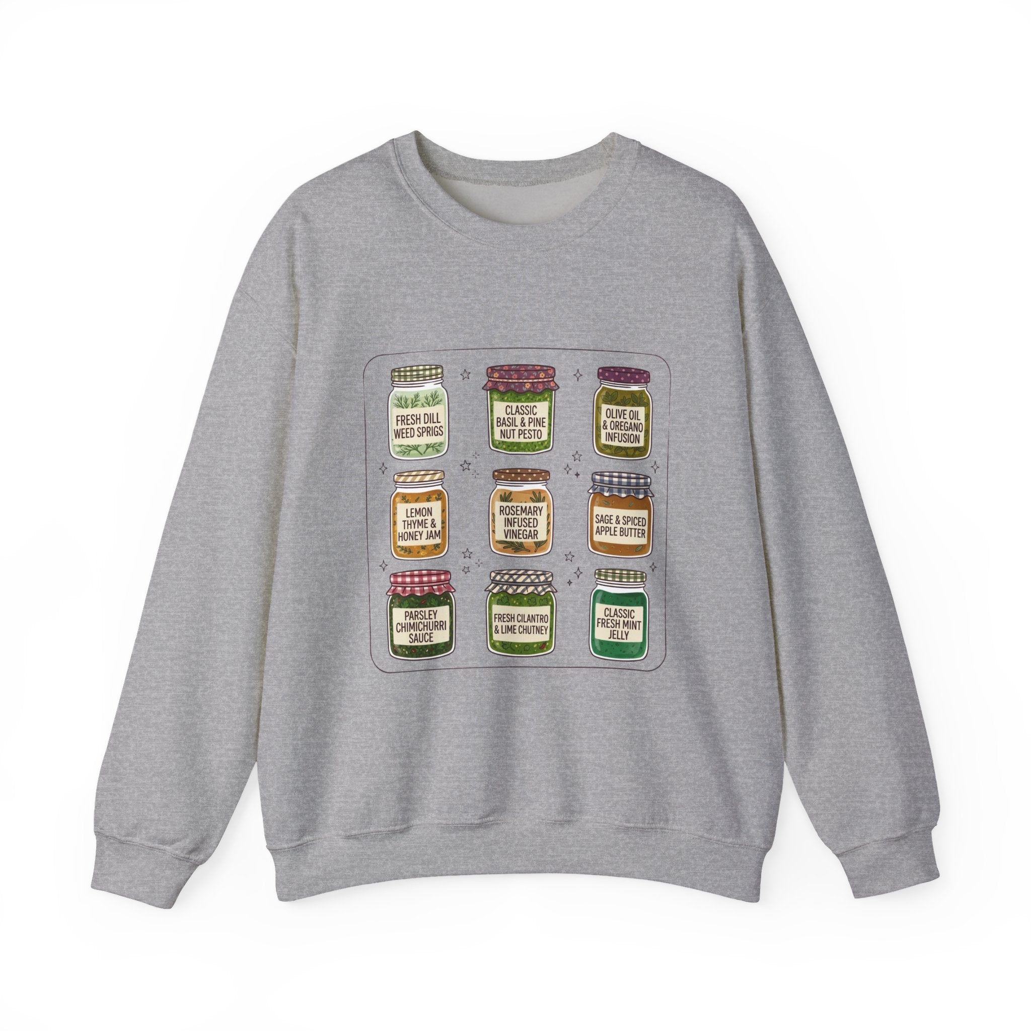 Vintage Jam Jar Illustration Sweatshirt | Retro Food Graphics, Hand-Drawn Diner Style