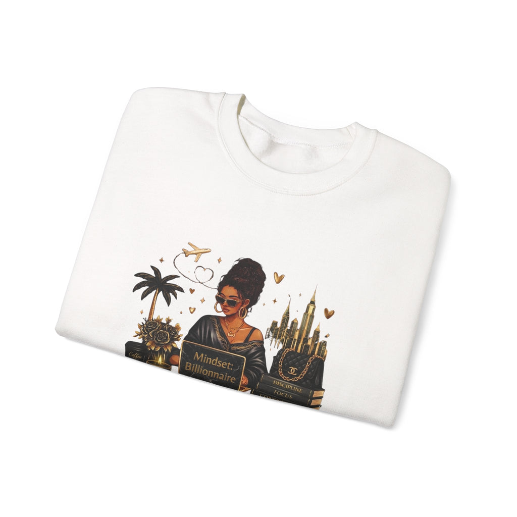 Mindset Billionaire Sweatshirt — Inspirational Cozy Crewneck for Women