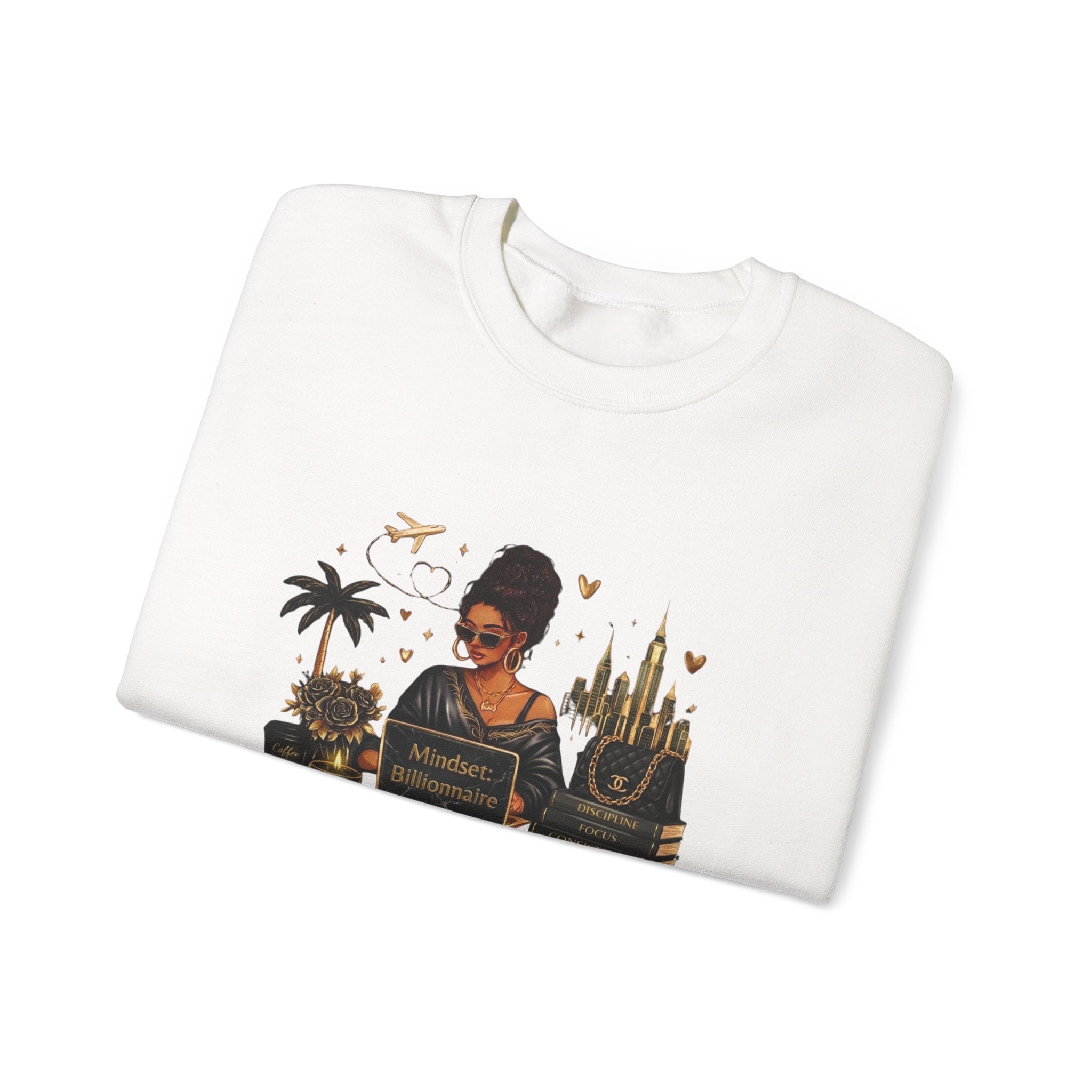 Mindset Billionaire Sweatshirt — Inspirational Cozy Crewneck for Women