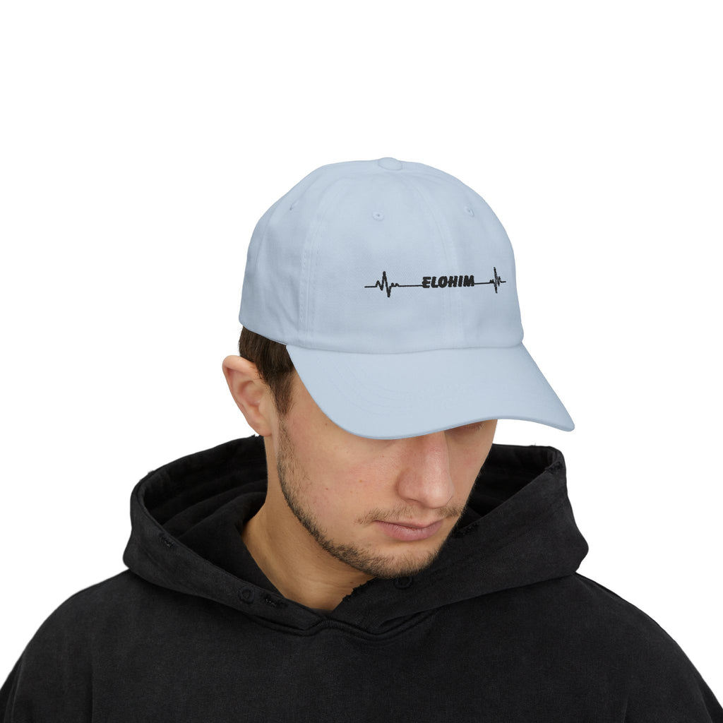 Elohim Heartbeat Dad Cap — Embroidered Spiritual Baseball Hat
