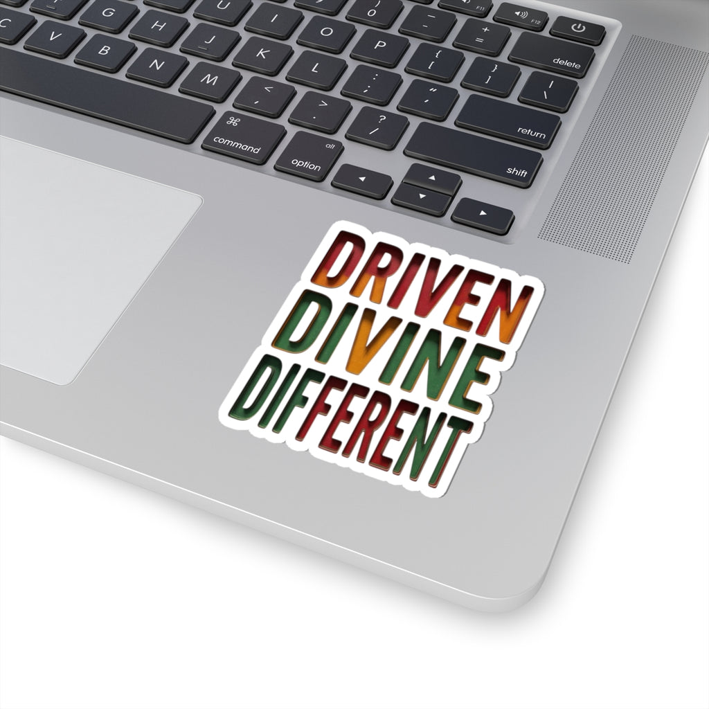 Driven Divine Different Sticker | Juneteenth Pan-African 1865 Pride