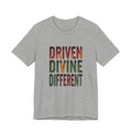 Driven Divine Different T-Shirt | Juneteenth Pan-African Typography 1865
