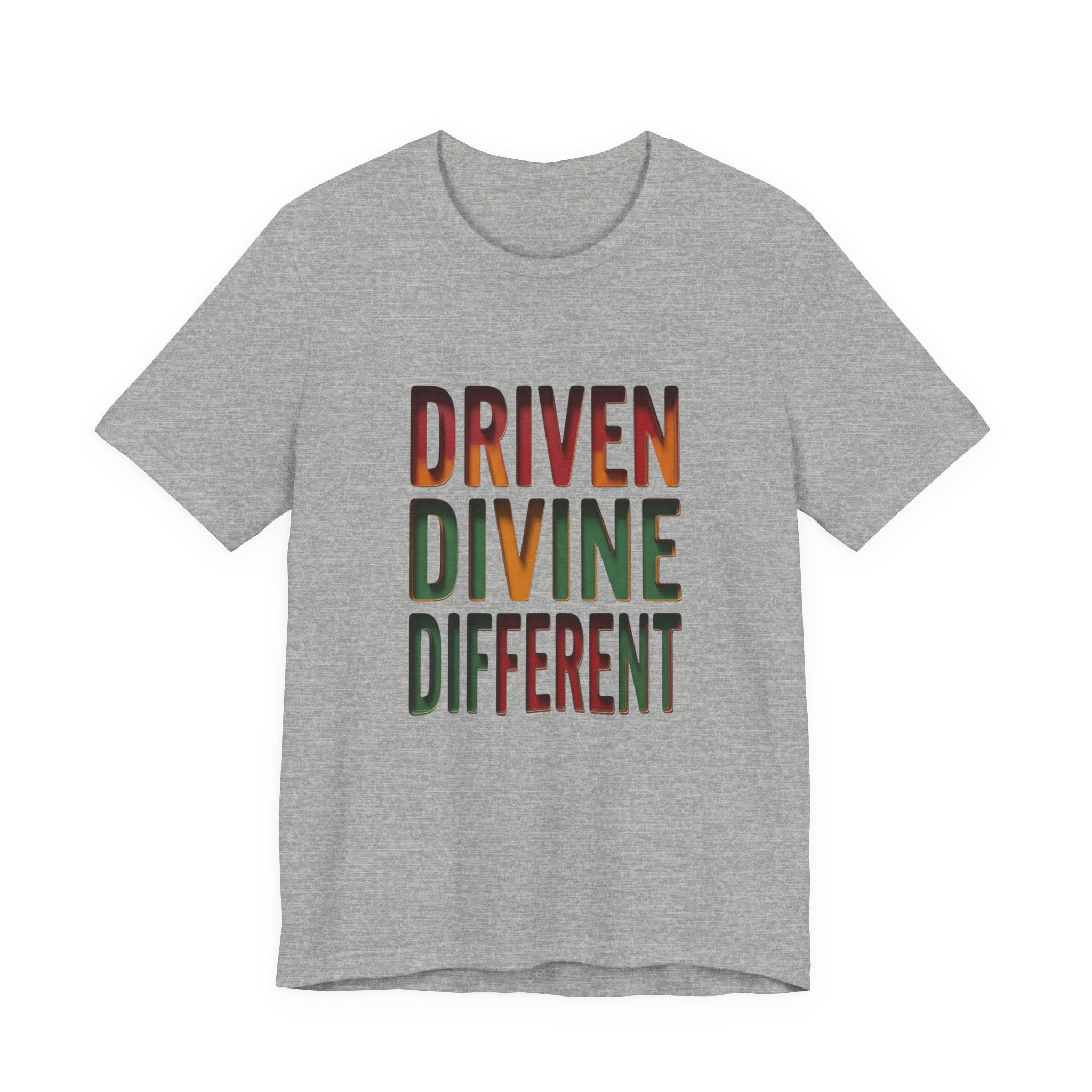 Driven Divine Different T-Shirt | Juneteenth Pan-African Typography 1865