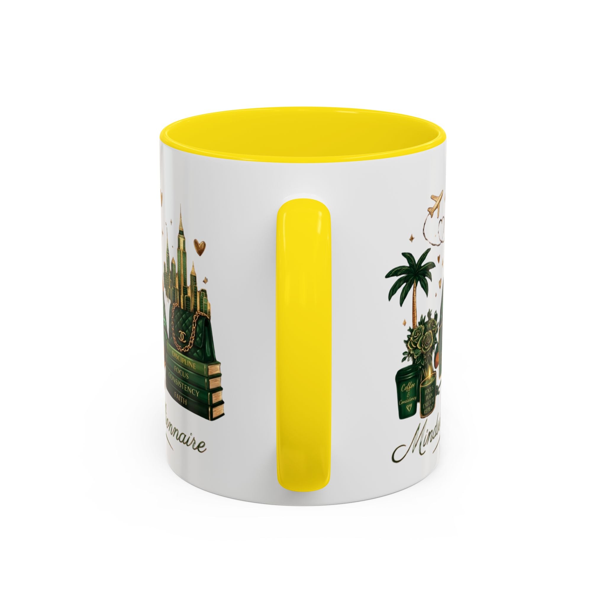 Mindset: Billionaire Accent Coffee Mug — Inspirational Black Woman Design