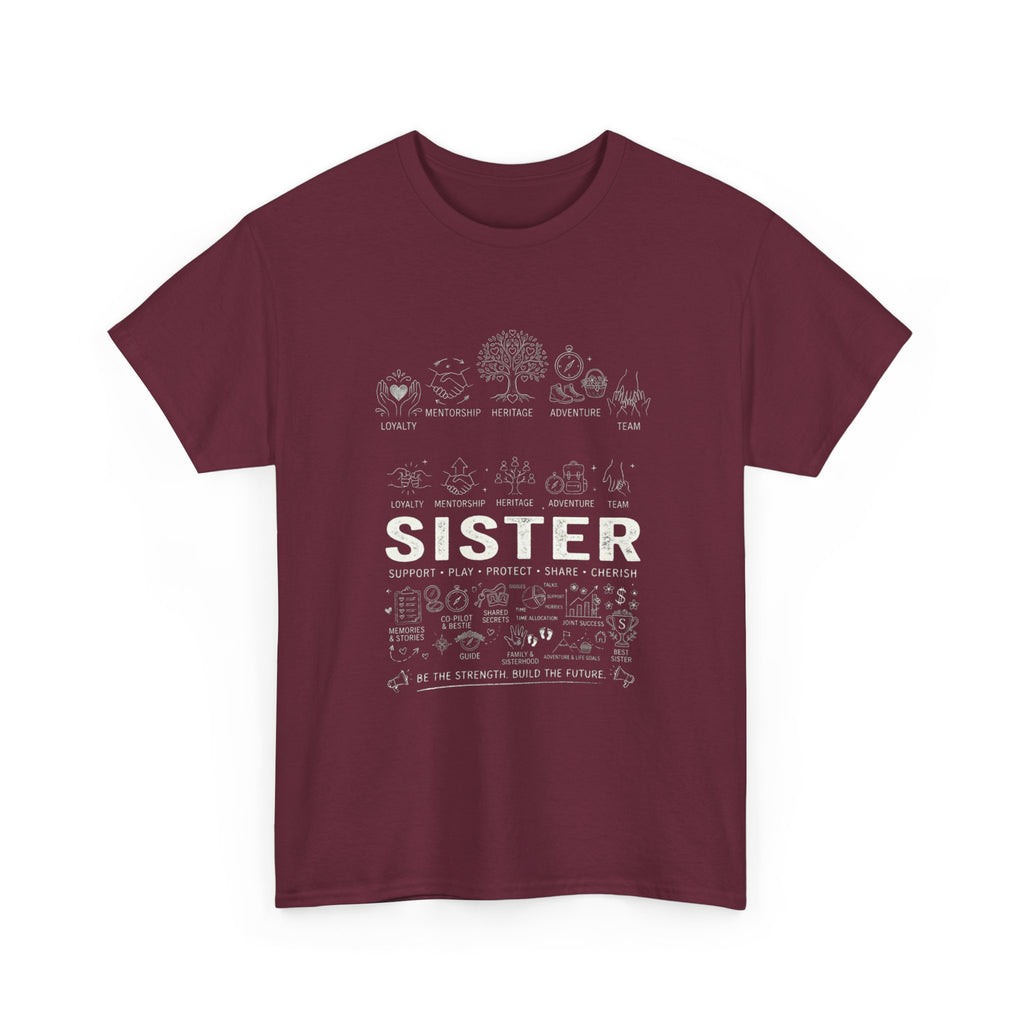 Sister Doodle T-Shirt — Cute Hand-Drawn Sister Gift Tee for Weddings & Birthdays