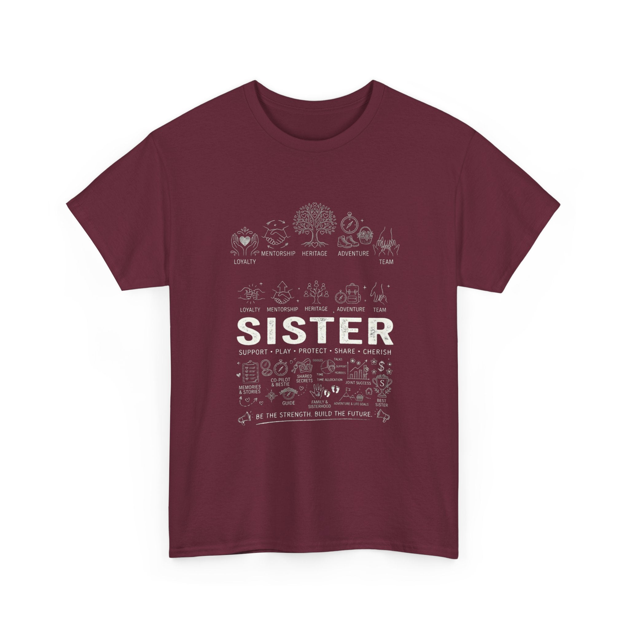 Sister Doodle T-Shirt — Cute Hand-Drawn Sister Gift Tee for Weddings & Birthdays