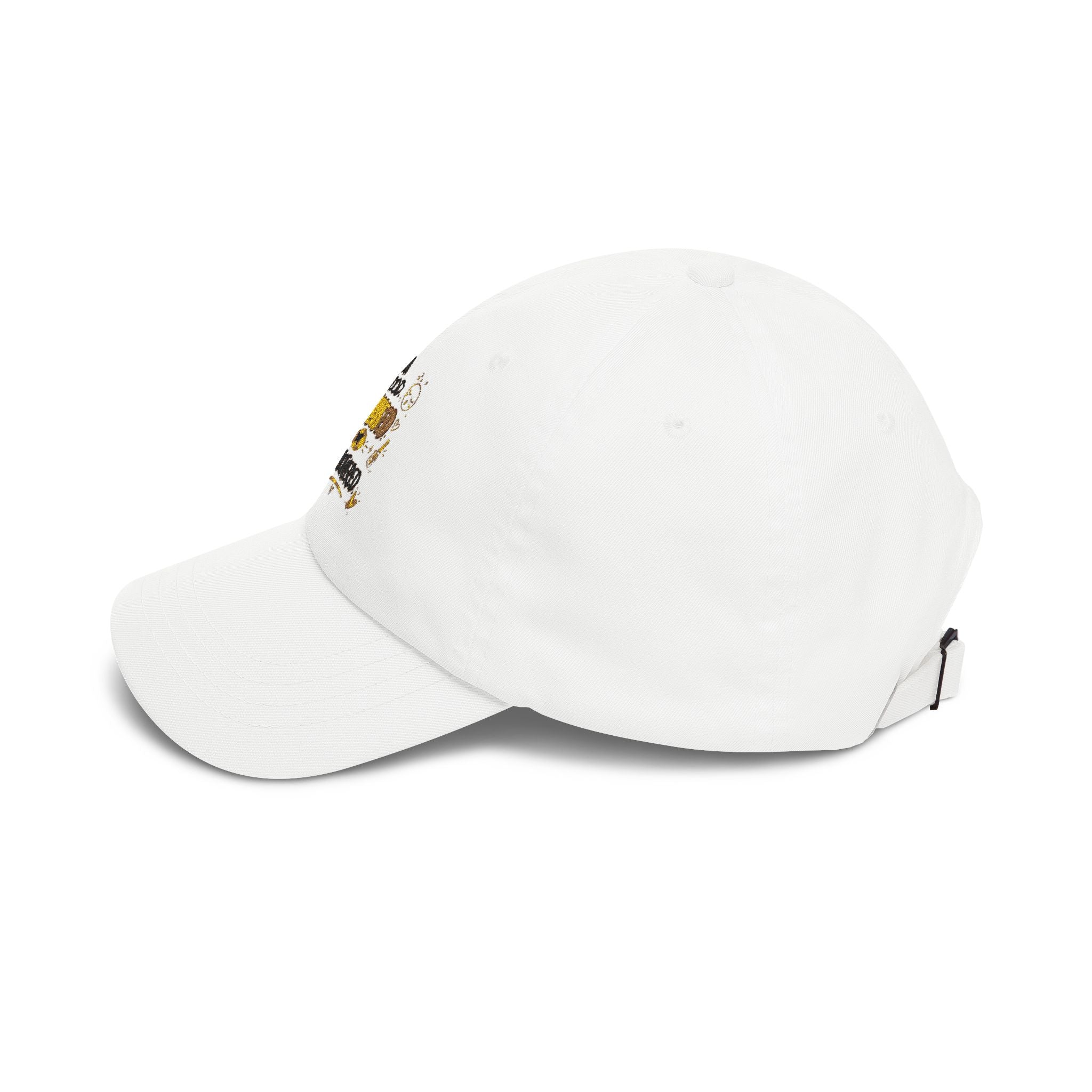 Dad Cap - "Blessed & Unbothered" Embroidered White Baseball Hat