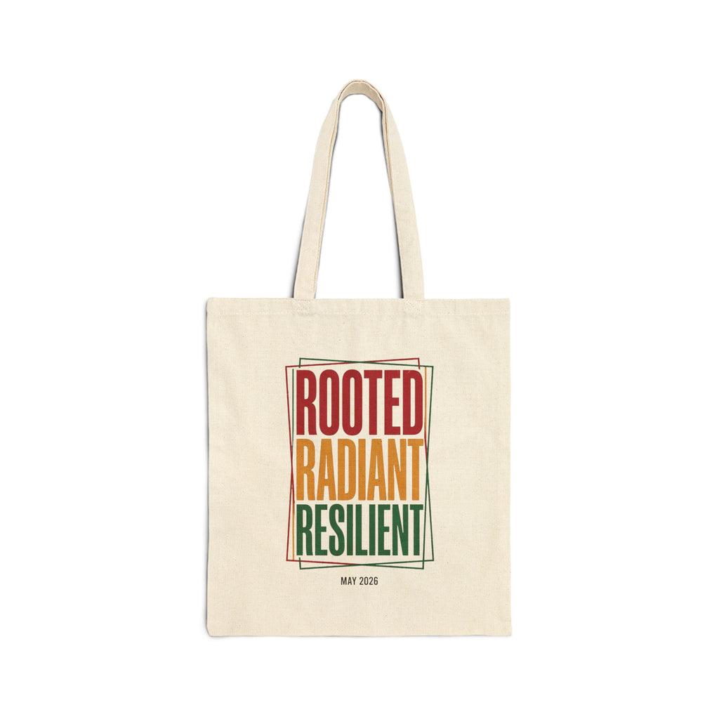 Rooted Radiant Resilient Tote | Juneteenth Pan-African 1865 Freedom Canvas