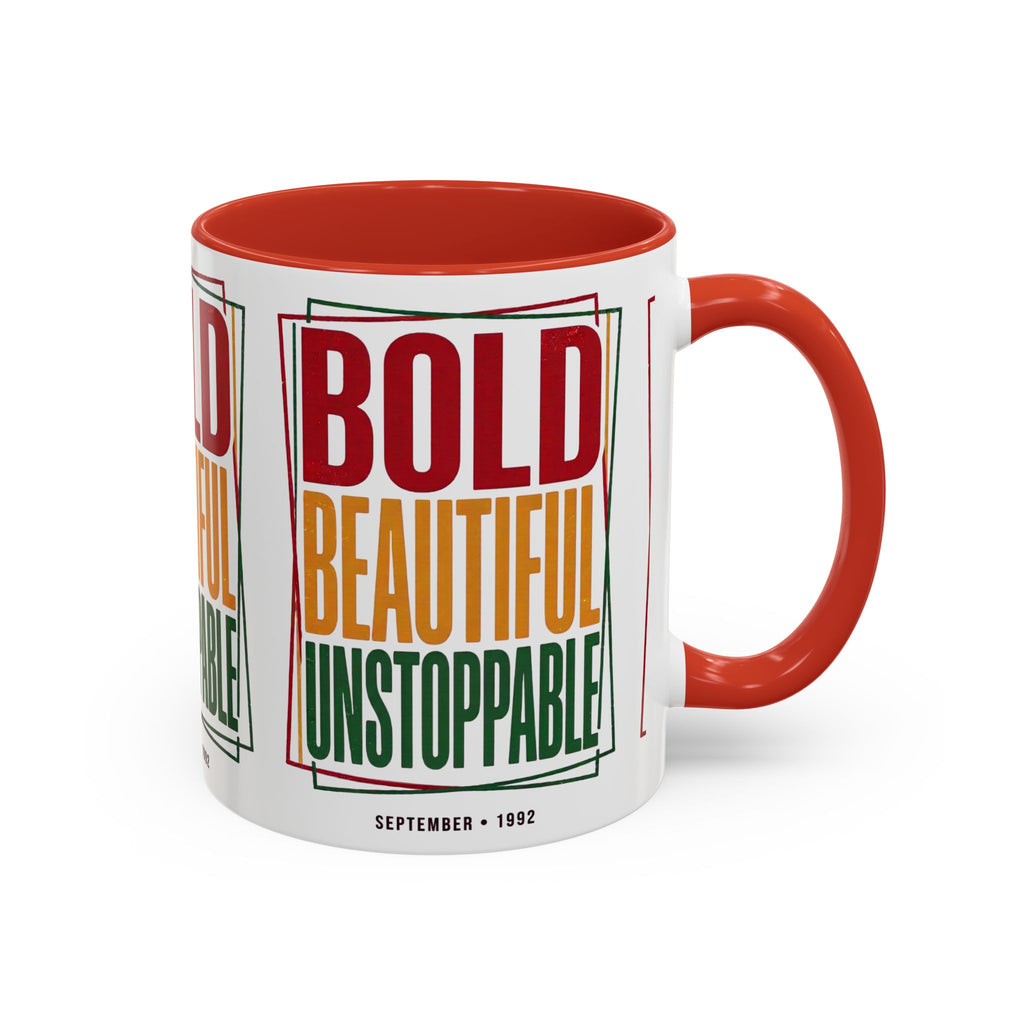Bold Beautiful Unstoppable Accent Coffee Mug — Motivational Inspirational Gift (11/15oz)