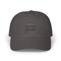 She Is Clothed in Strength and Dignity Dad Cap — Bible Verse Inspirational Hat