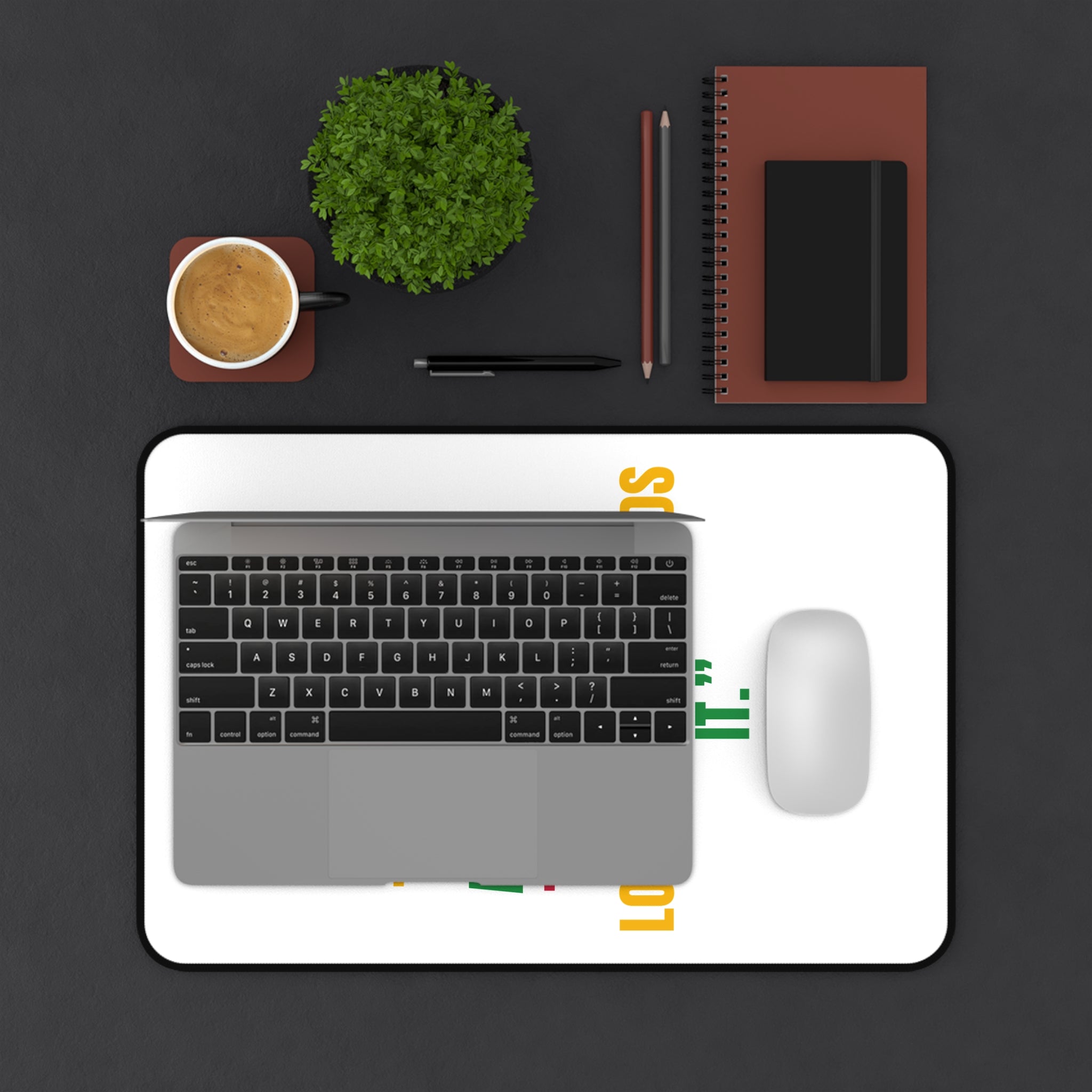 Desk Mat — Colorful Scripture Verse ‘He Leaves the Ninety-Nine’ (Luke 15:4) Inspirational Office Mat