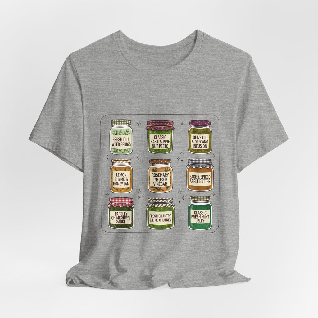 Retro Jam Jars T-Shirt | Vintage Food Graphics, Hand-Drawn Pantry Art