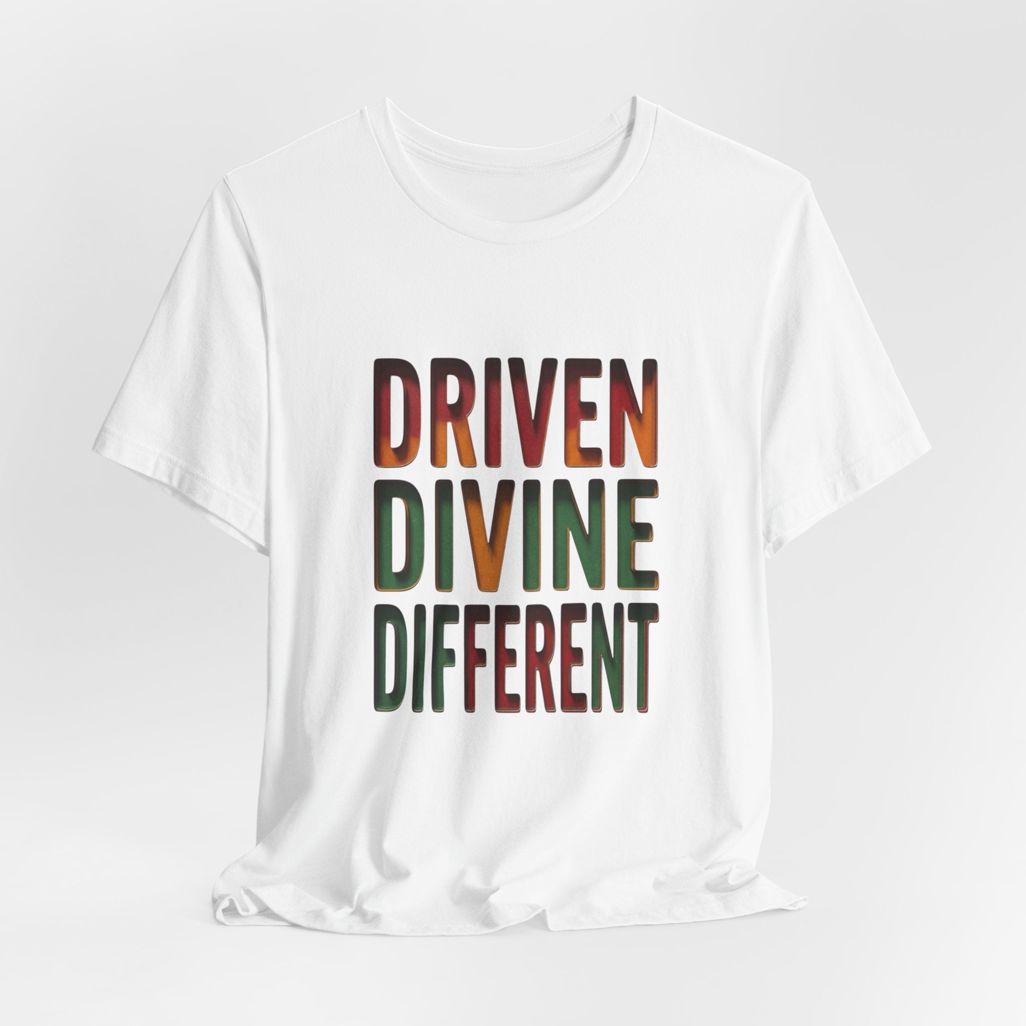 Driven Divine Different T-Shirt | Juneteenth Pan-African Typography 1865