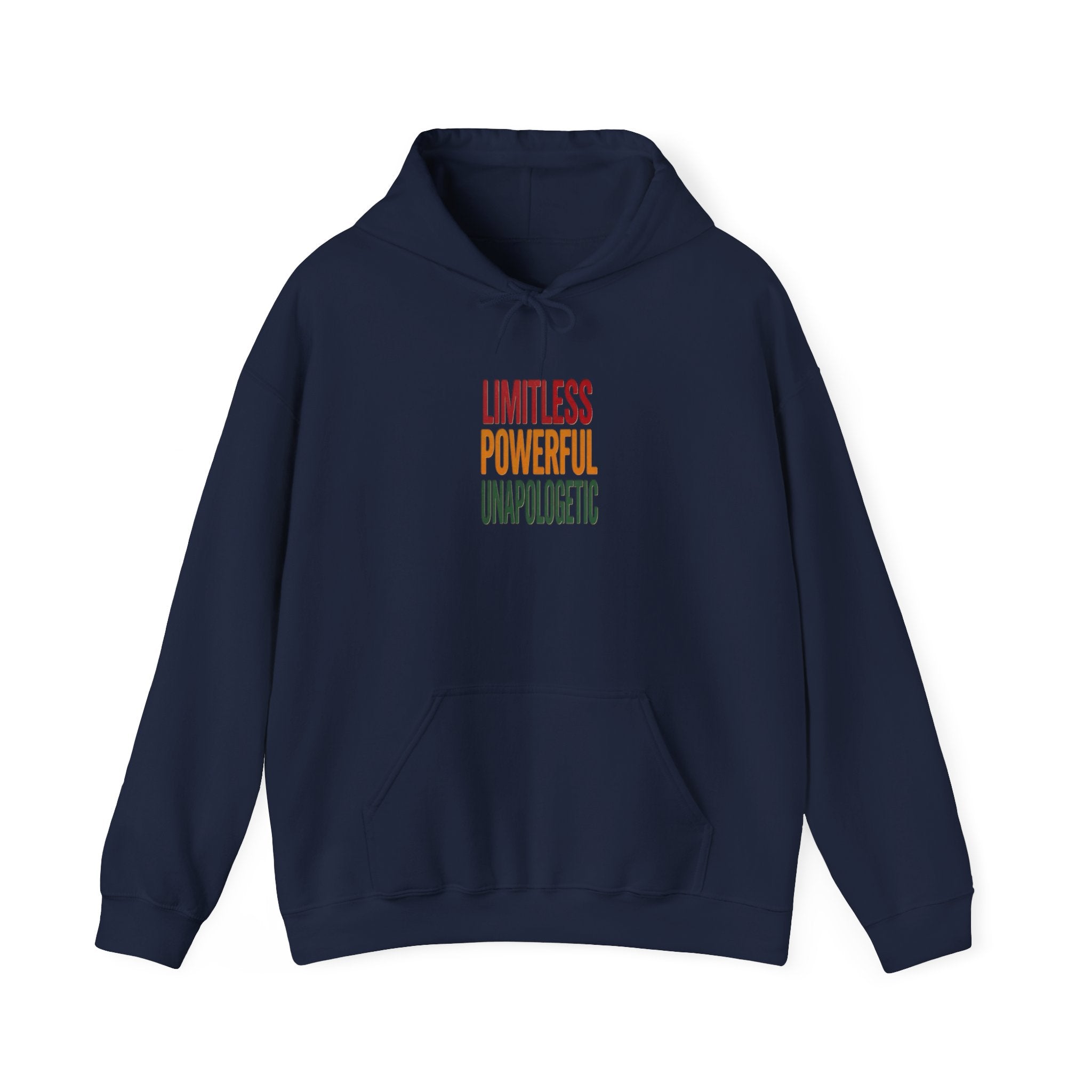 Limitless Powerful Unapologetic Hoodie | Juneteenth, Pan-African Colors
