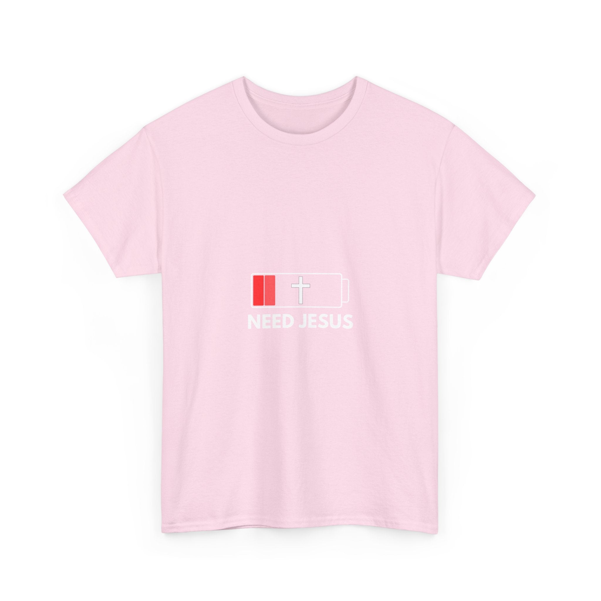 Need Jesus Low Battery Christian T-Shirt