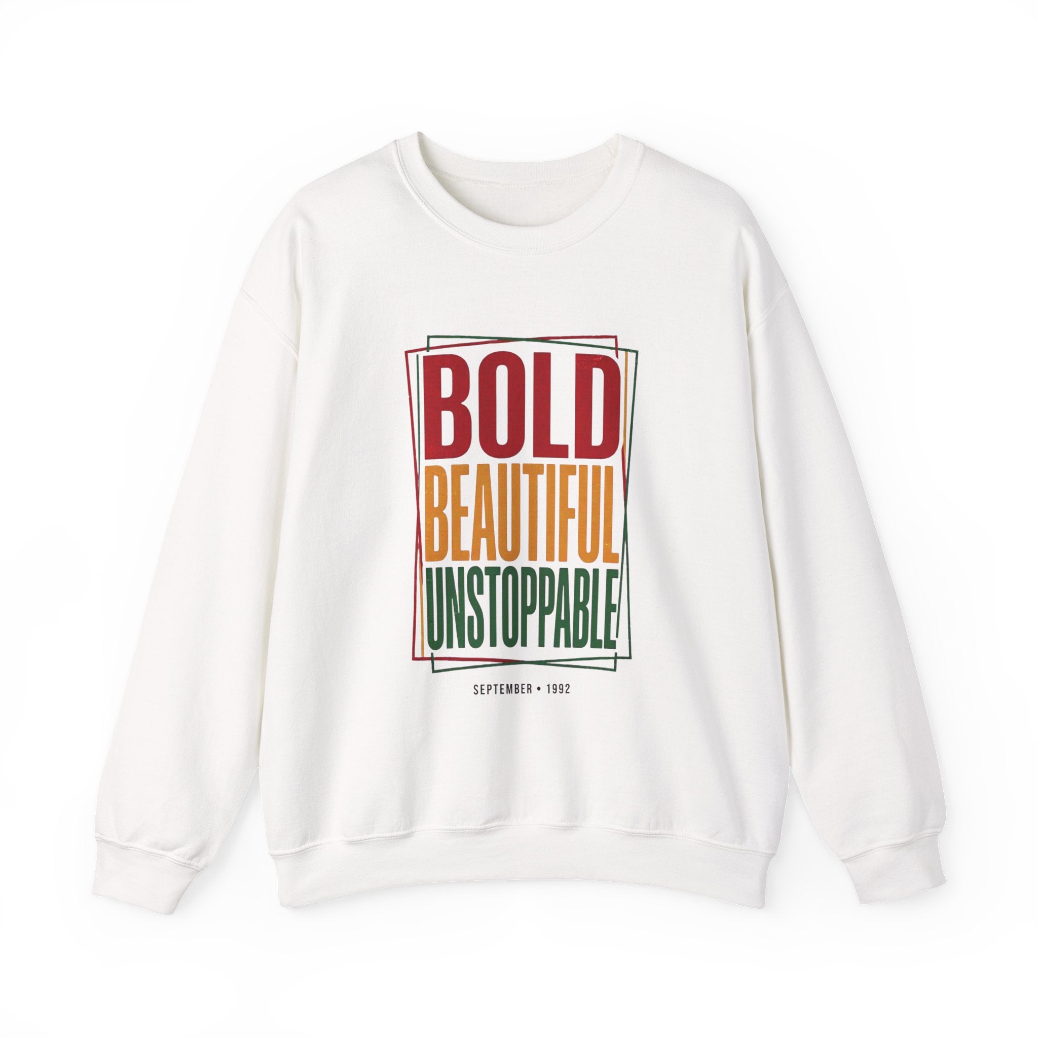 Bold Beautiful Unstoppable Crewneck Sweatshirt | Juneteenth Pan-African 1865 Freedom