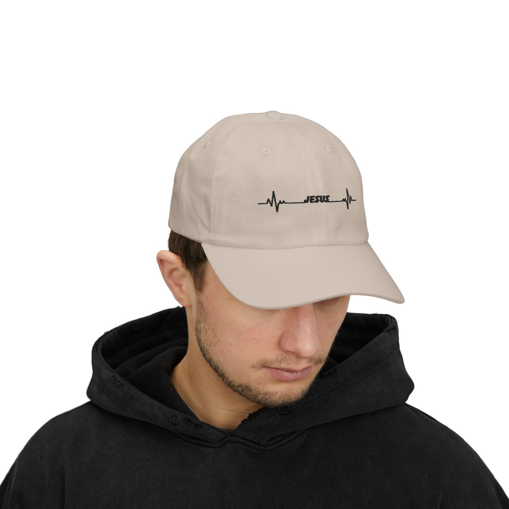 Jesus Heartbeat Dad Cap – Christian Embroidered Baseball Hat