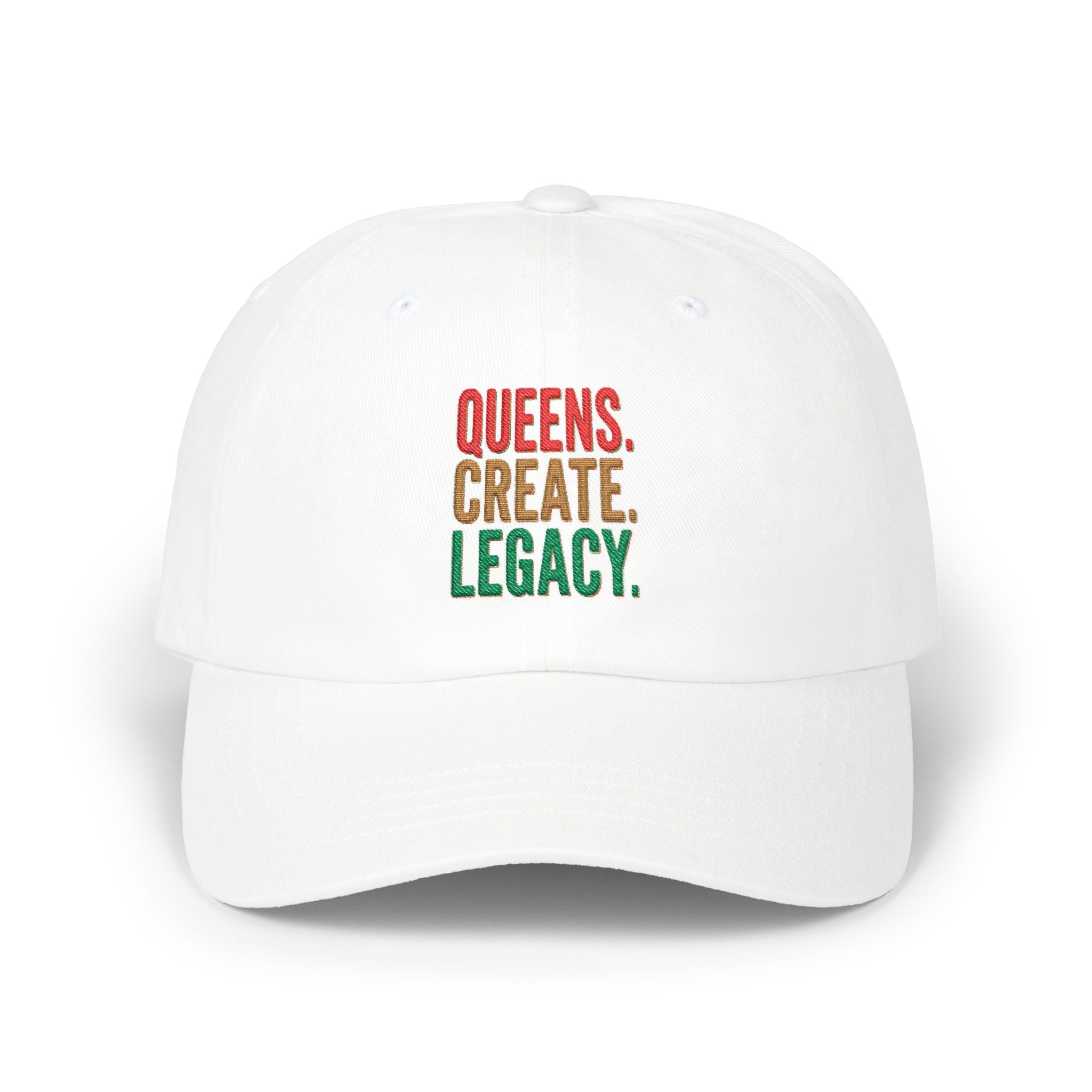 Dad Cap — "Queens. Create. Legacy." Embroidered Baseball Hat