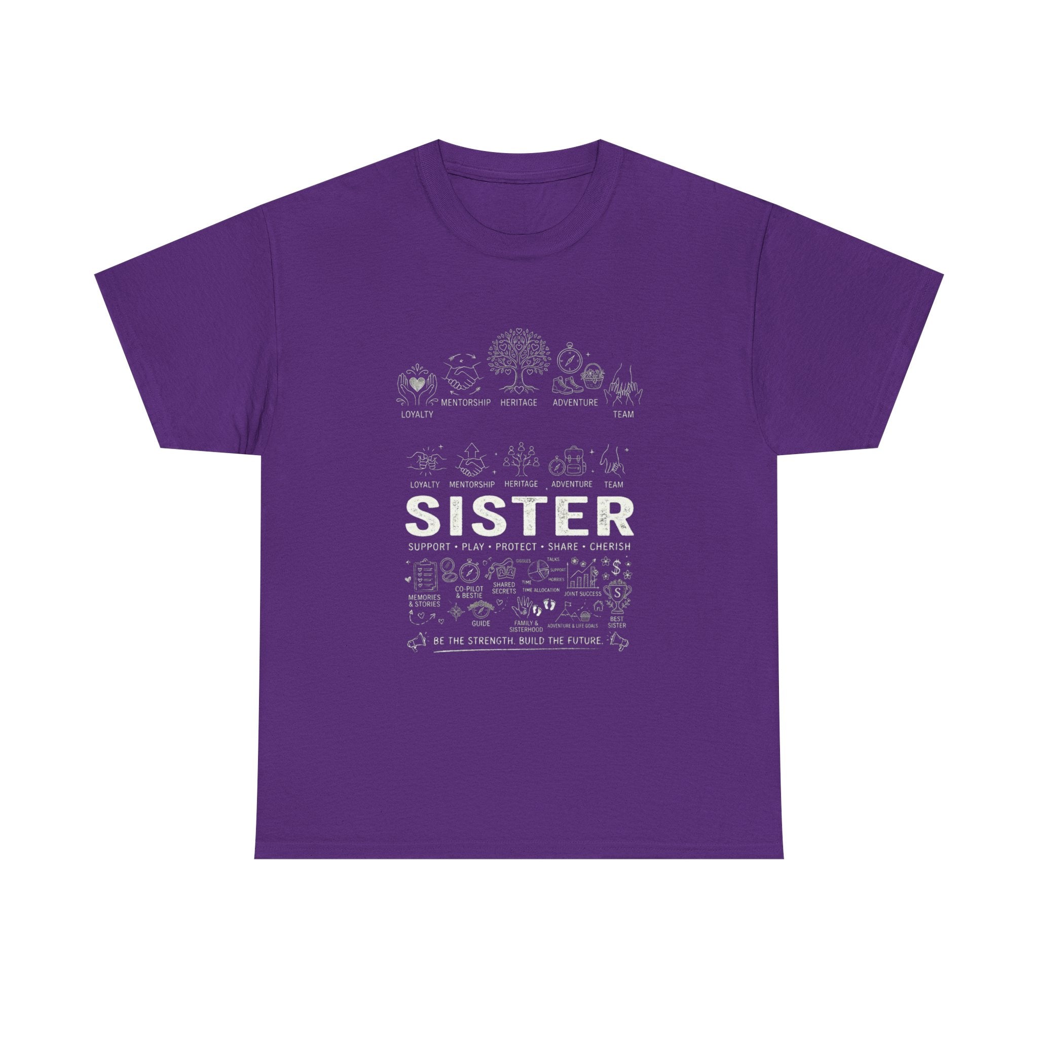 Sister Doodle T-Shirt — Cute Hand-Drawn Sister Gift Tee for Weddings & Birthdays