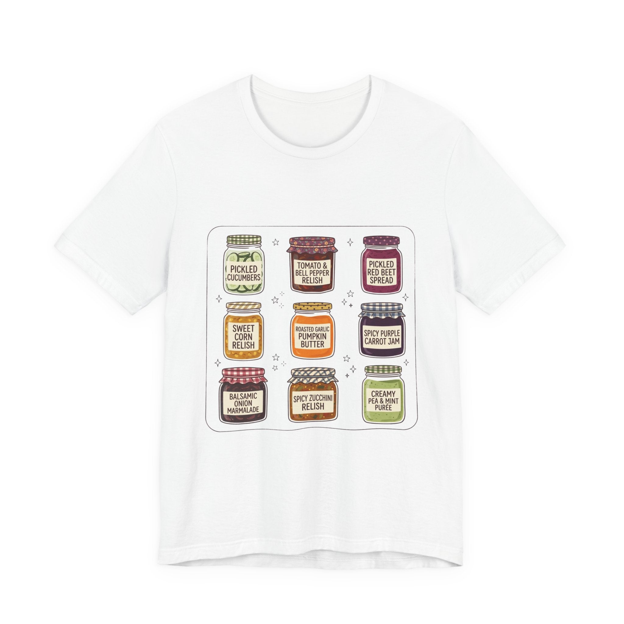 Retro Pantry Jar Illustration T-Shirt | Vintage Food Graphics, Diner Style