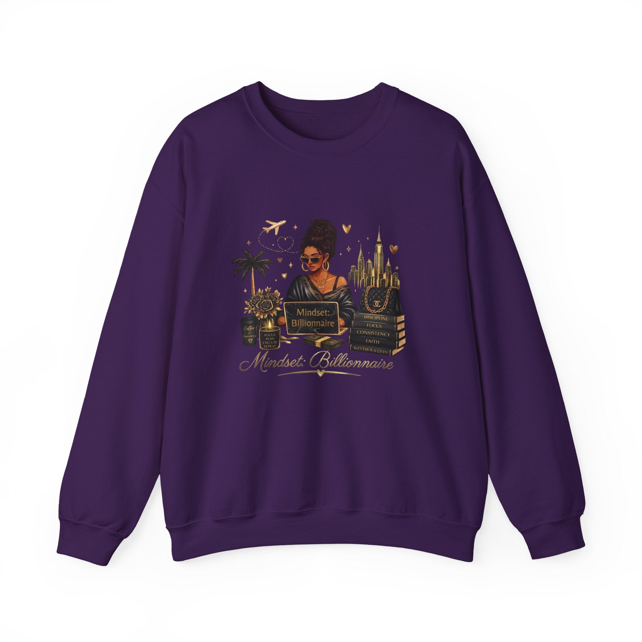 Mindset Billionaire Sweatshirt — Inspirational Cozy Crewneck for Women