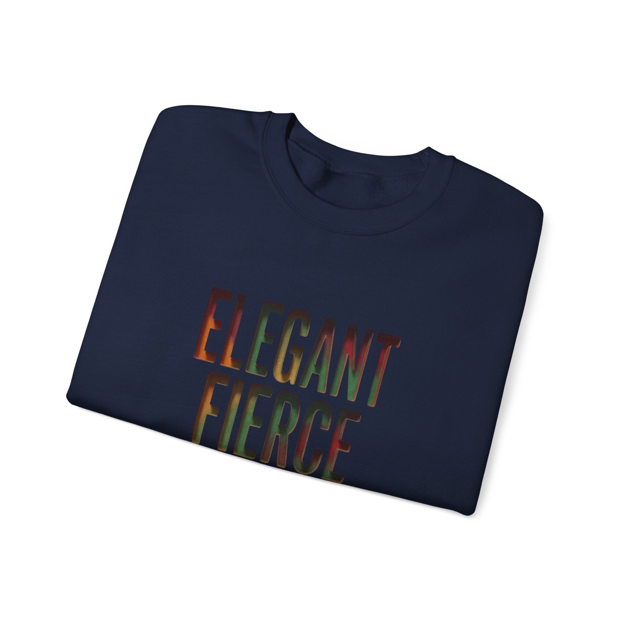 Elegant Fierce Fearless Crewneck Sweatshirt | Juneteenth Pan-African Typography 1865