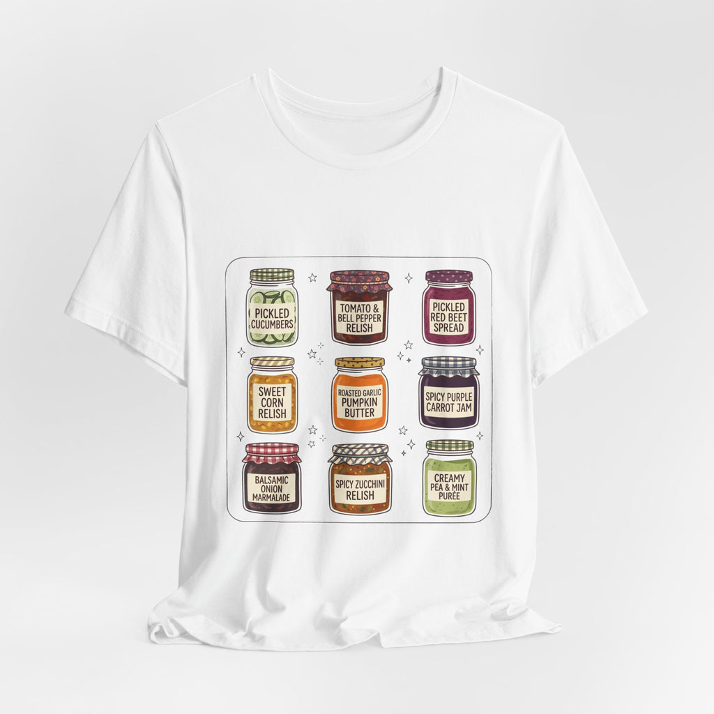 Retro Pantry Jar Illustration T-Shirt | Vintage Food Graphics, Diner Style