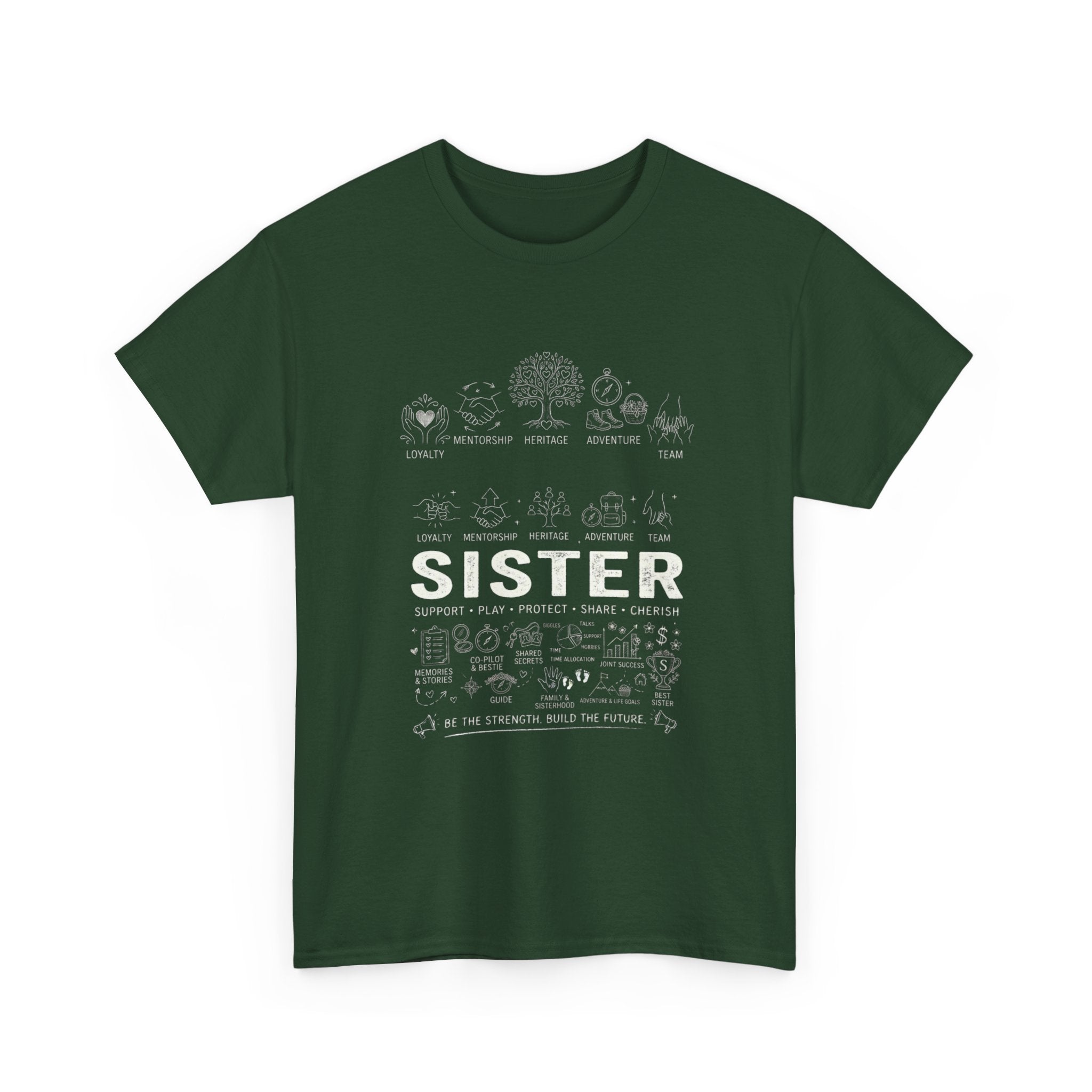 Sister Doodle T-Shirt — Cute Hand-Drawn Sister Gift Tee for Weddings & Birthdays
