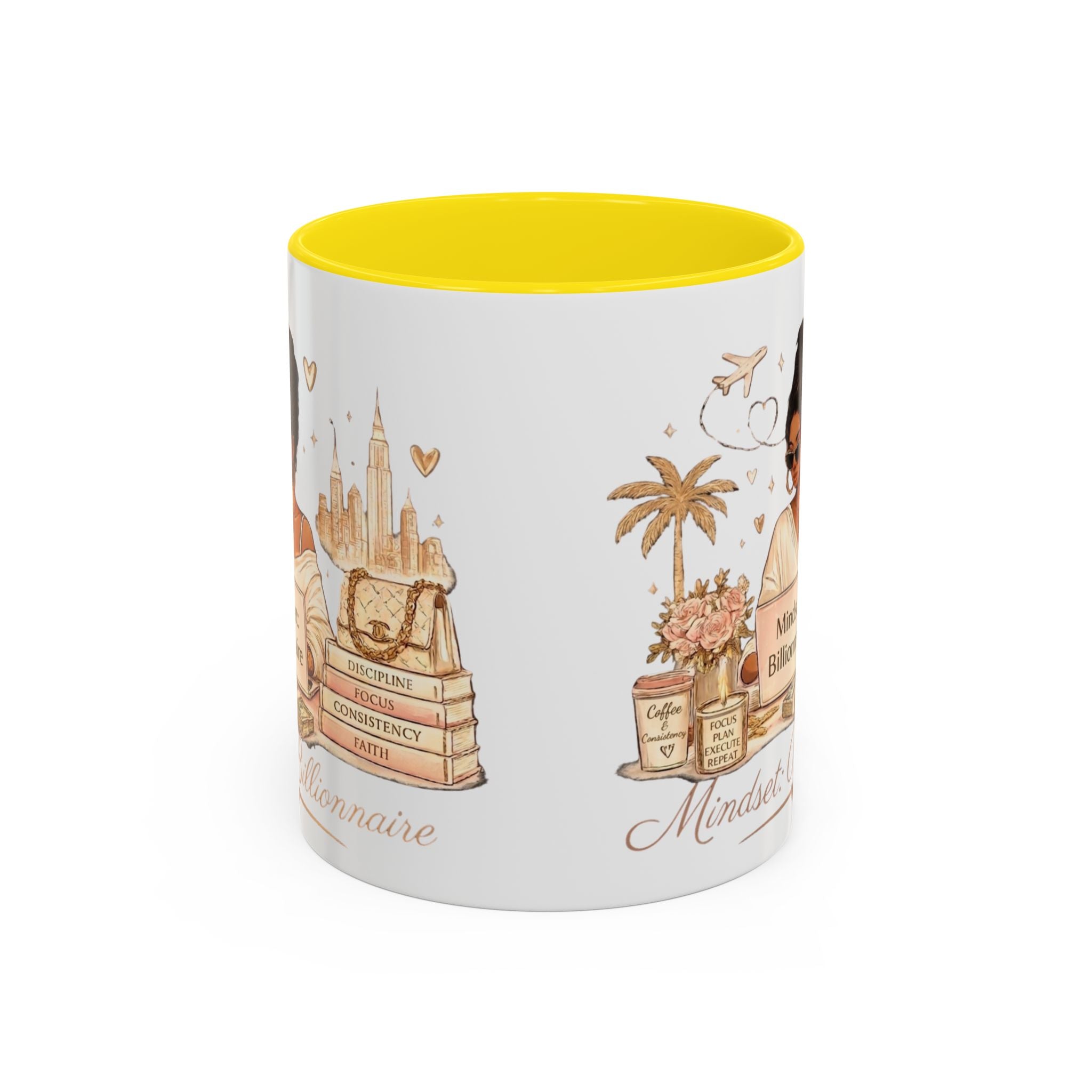 Mindset: Billionaire Accent Coffee Mug — Inspirational Luxury Travel Design (11/15 oz)