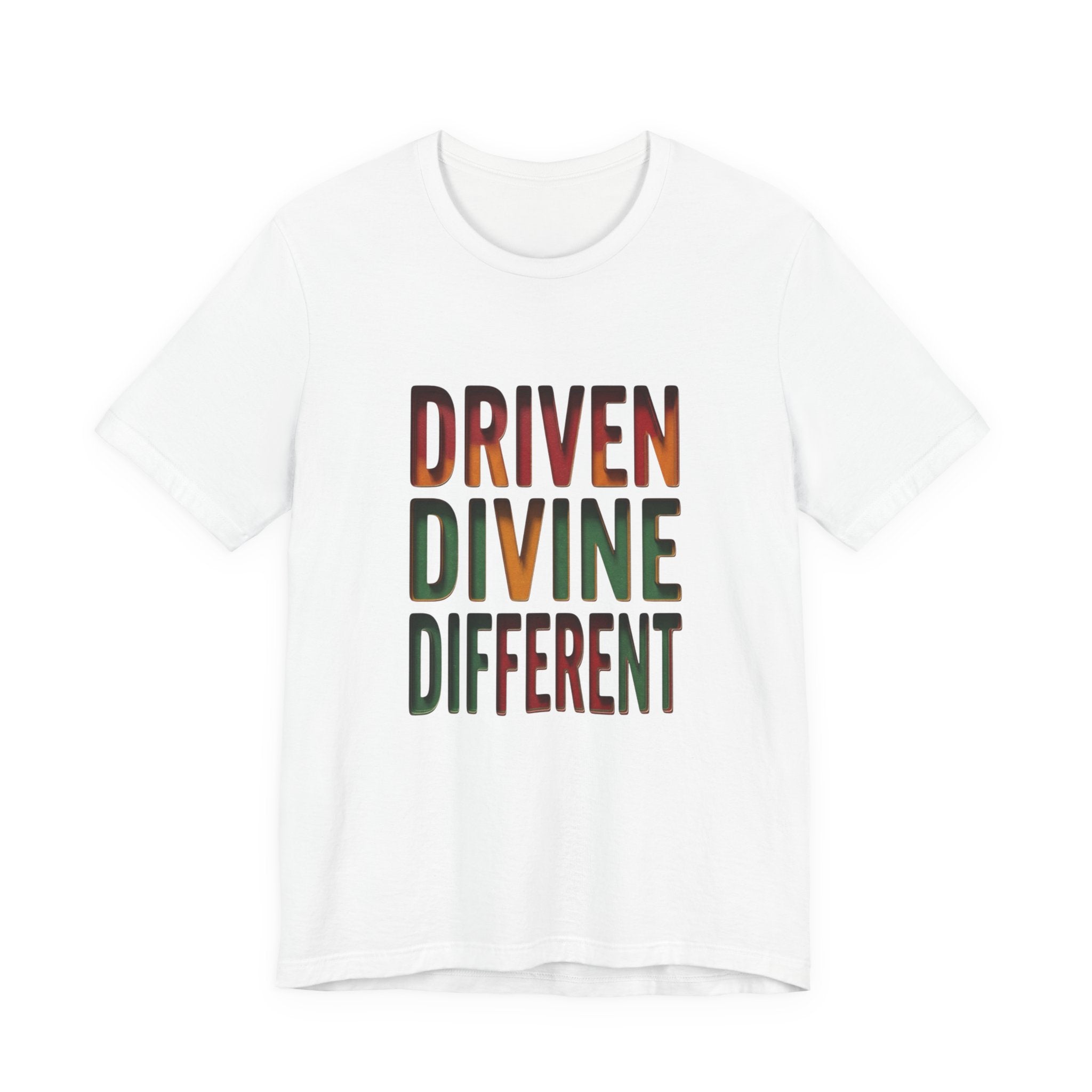 Driven Divine Different T-Shirt | Juneteenth Pan-African Typography 1865