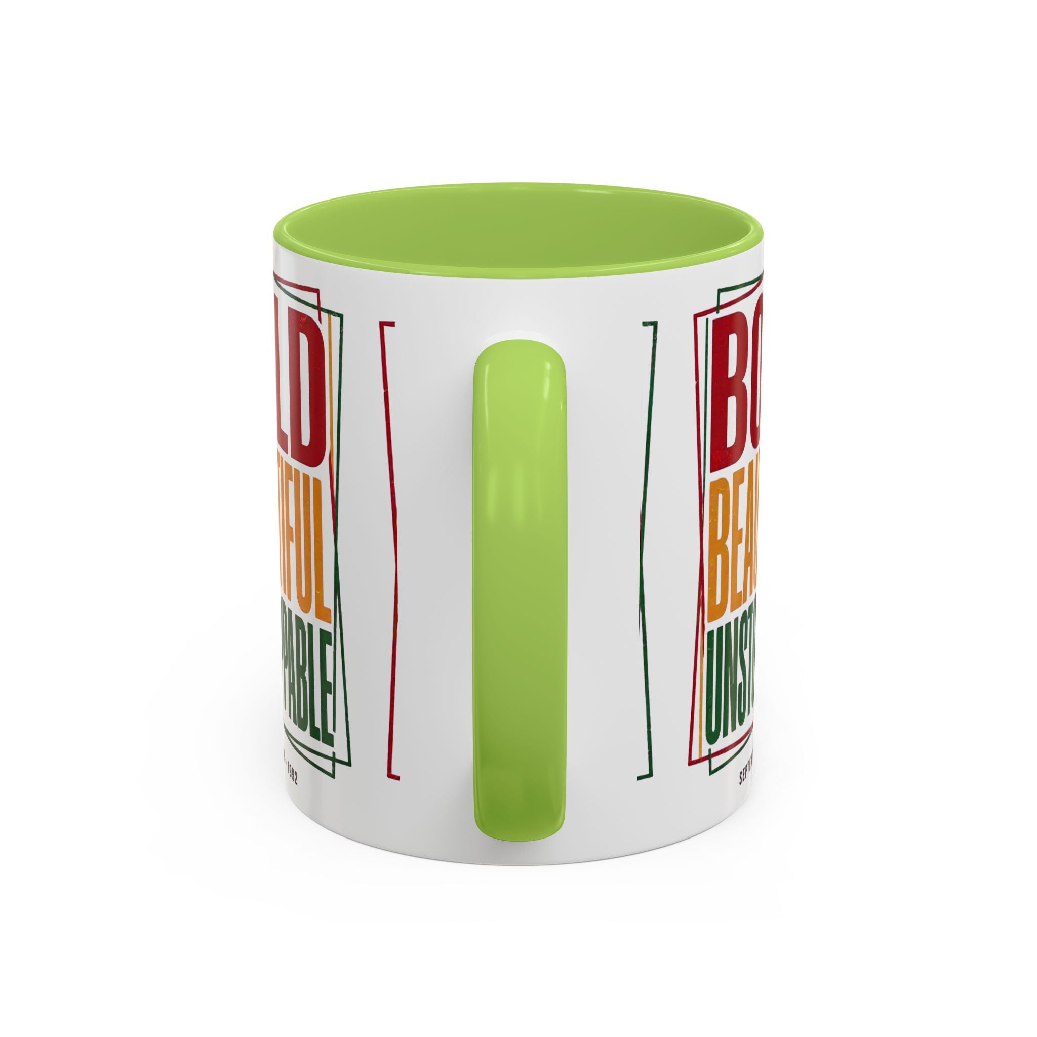 Bold Beautiful Unstoppable Accent Coffee Mug — Motivational Inspirational Gift (11/15oz)