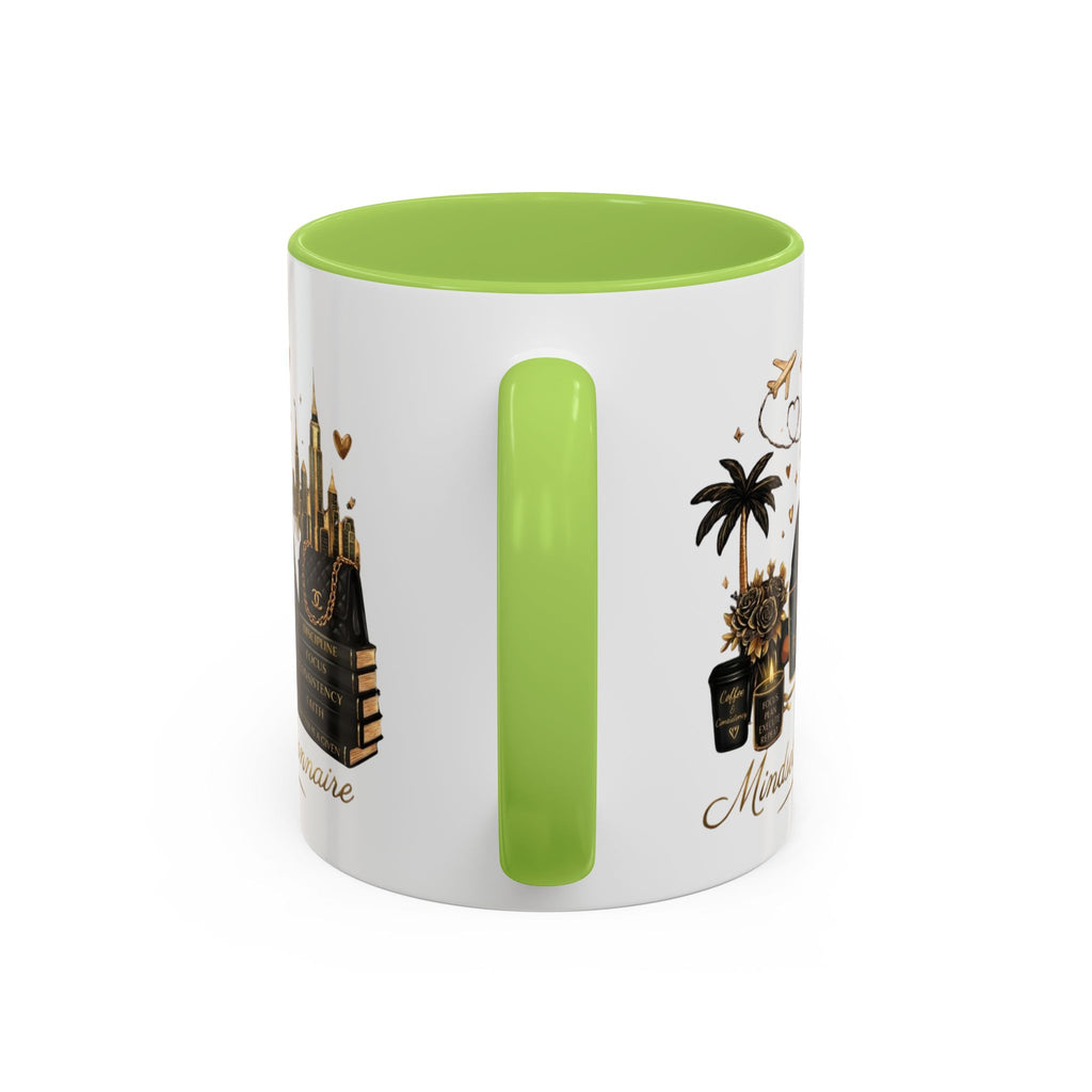 Mindset: Billionaire Accent Coffee Mug — Inspirational Black Woman Design (11/15 oz)