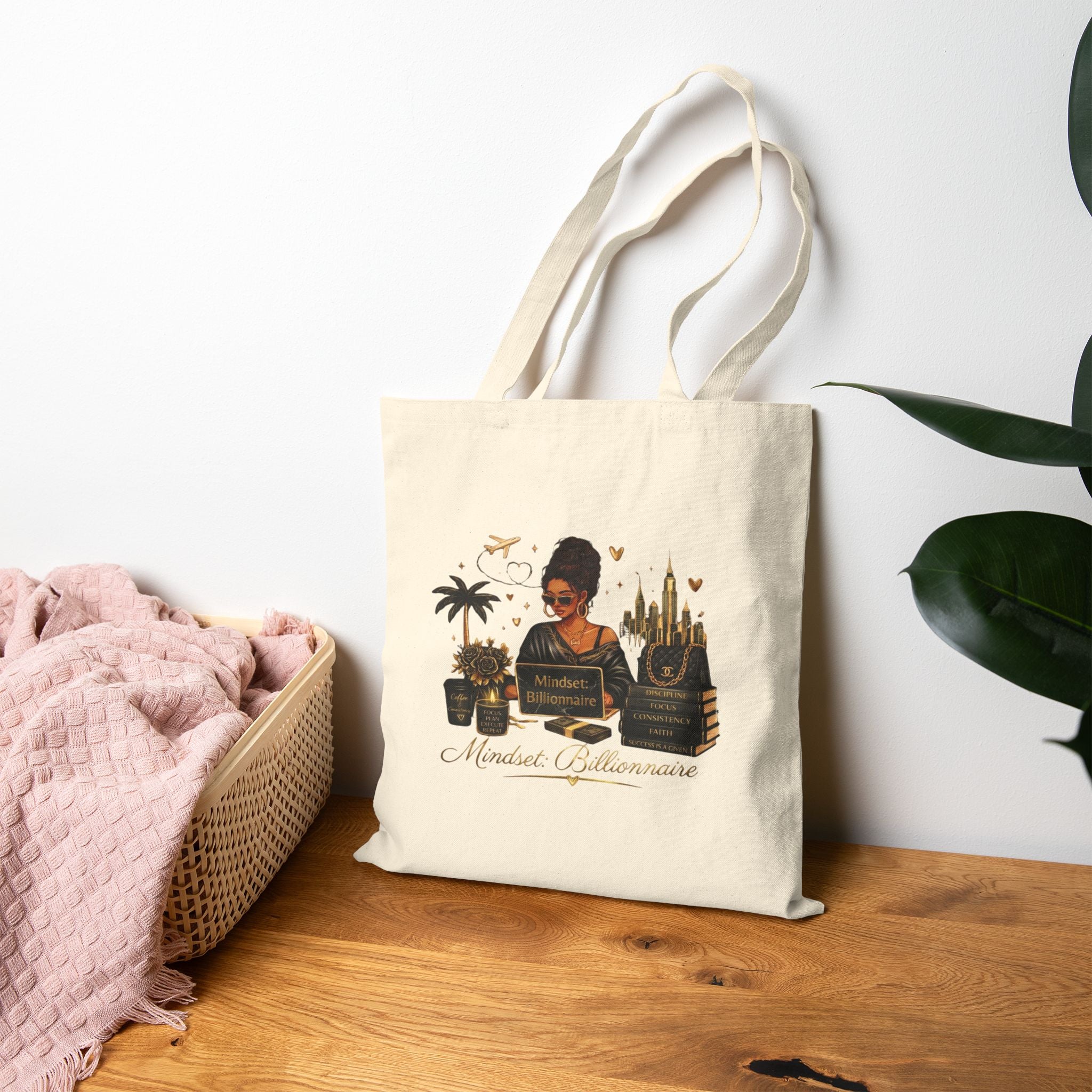 Afrocentric Market Day Tote Bag – Black Girl Magic Farmer’s Market Canvas Tote