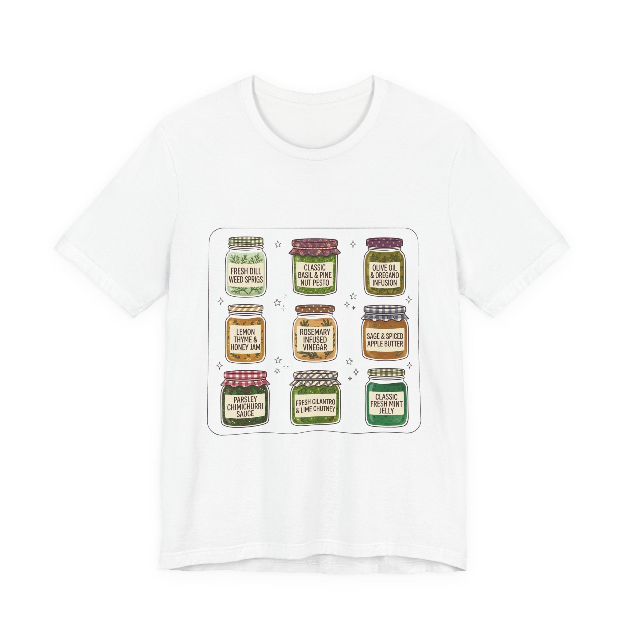 Retro Jam Jars T-Shirt | Vintage Food Graphics, Hand-Drawn Pantry Art
