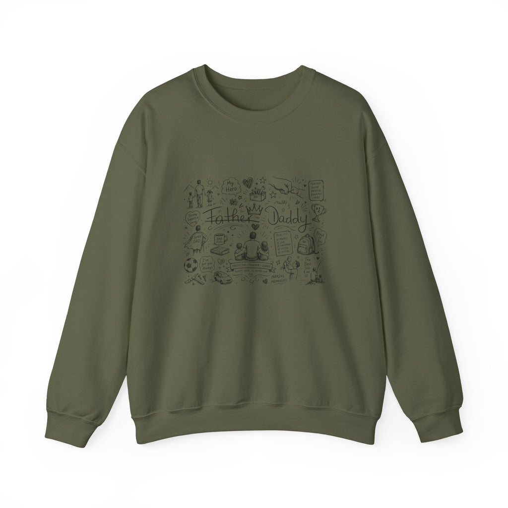 Father Daddy Doodle Crewneck Sweatshirt