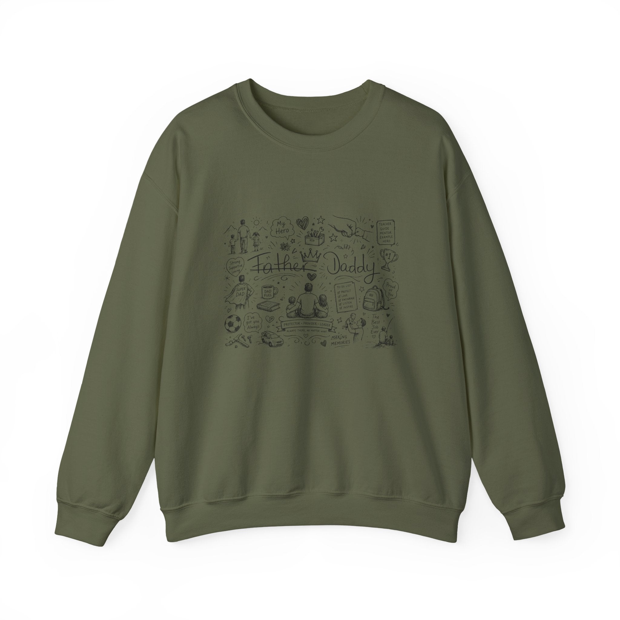 Father Daddy Doodle Crewneck Sweatshirt