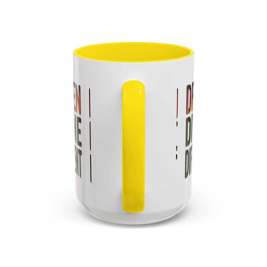 Driven Divine Different Accent Coffee Mug – Inspirational Rasta Color Typography (11/15oz)