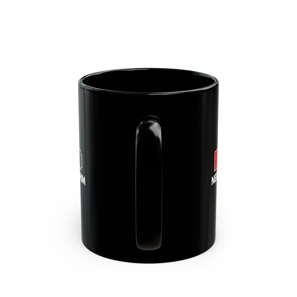 Need Elohim Black Mug – Low Battery Cross Graphic Coffee Cup (11oz/15oz)